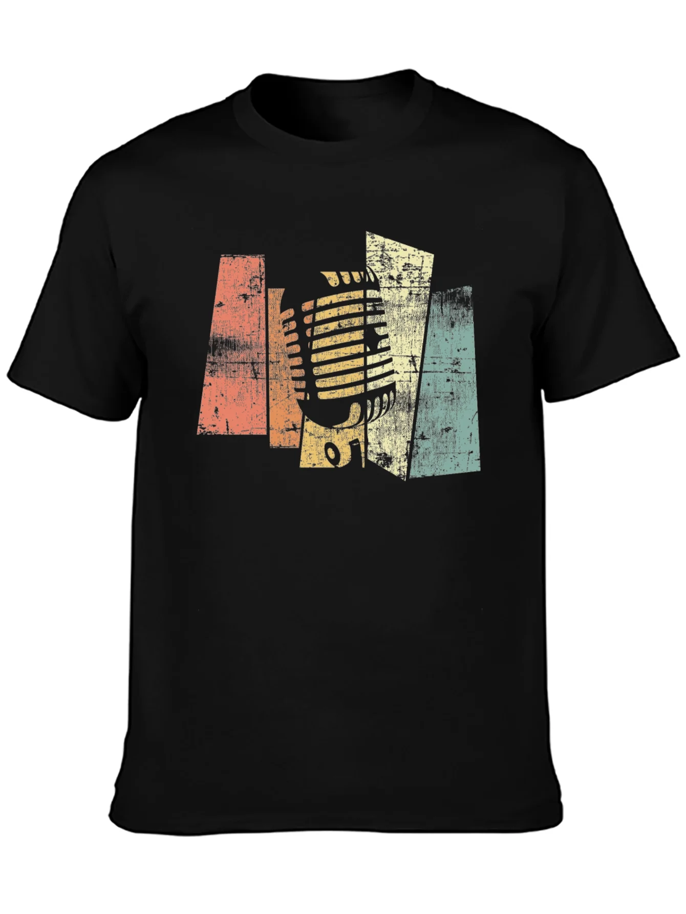 Vintage Microphone Graphic T-Shirt - Retro Style