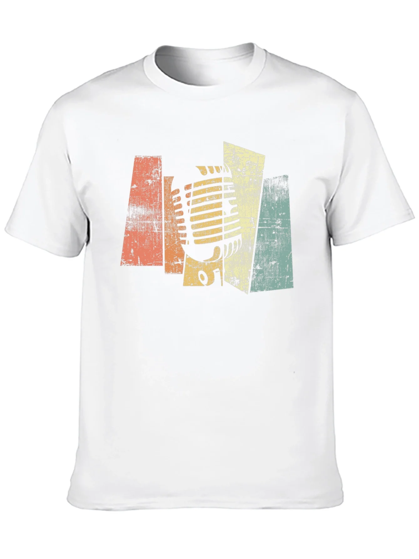 Vintage Microphone Graphic T-Shirt - Retro Style