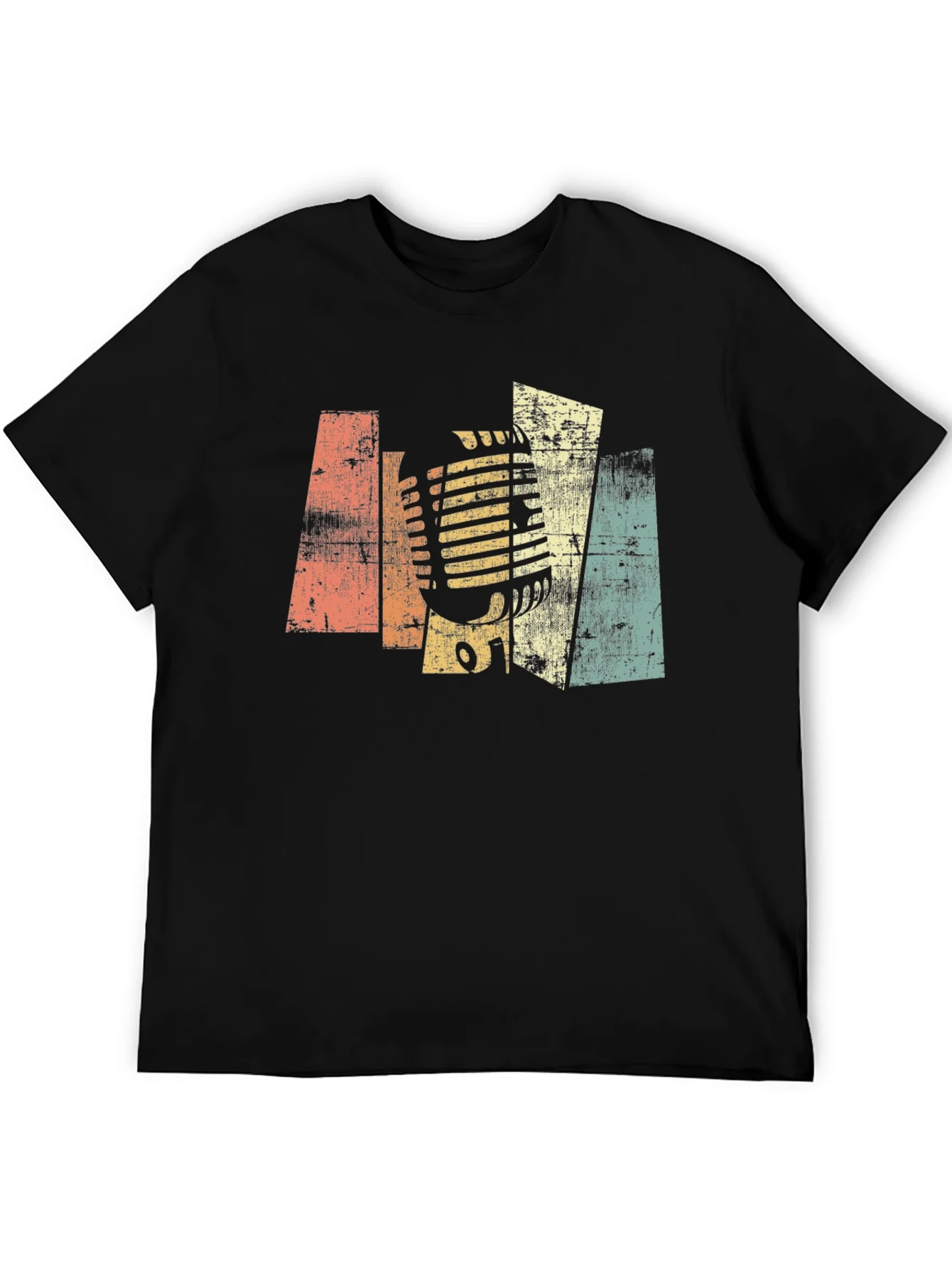 Vintage Microphone Graphic T-Shirt - Retro Style