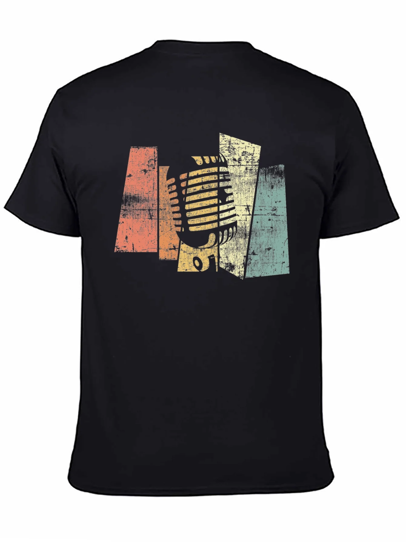 Vintage Microphone Graphic T-Shirt - Retro Style