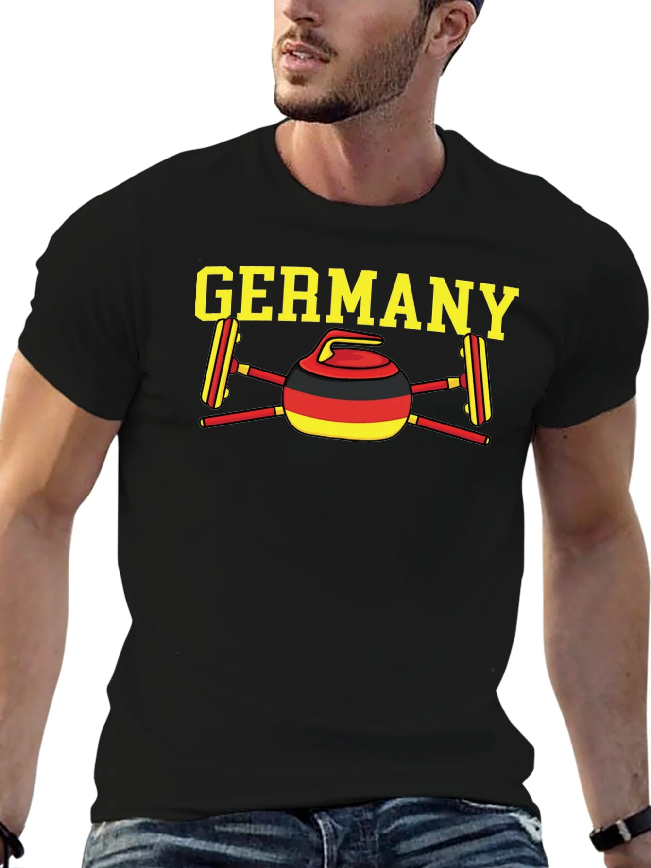 Germany Curling Flag T-Shirt