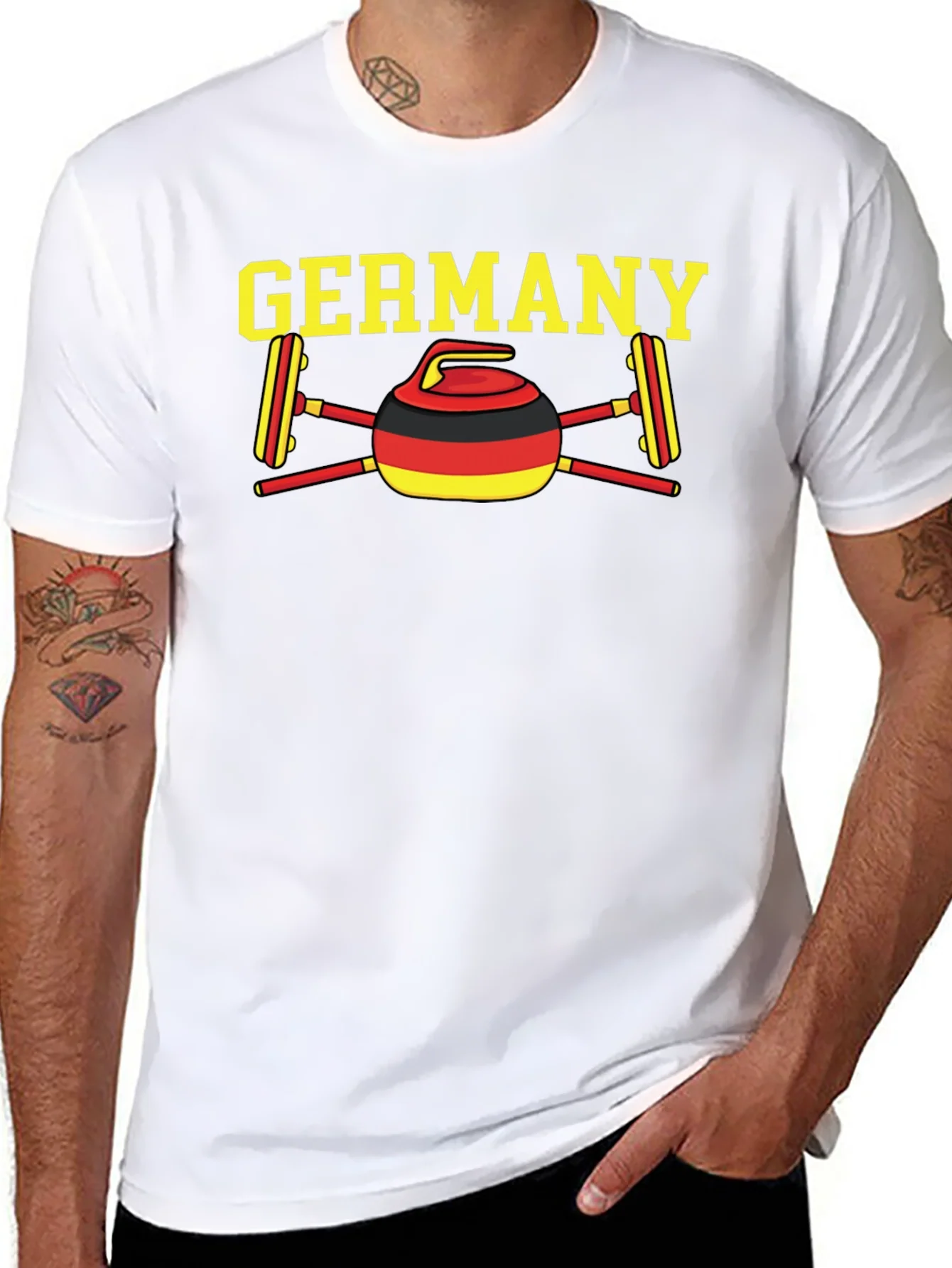 Germany Curling Flag T-Shirt