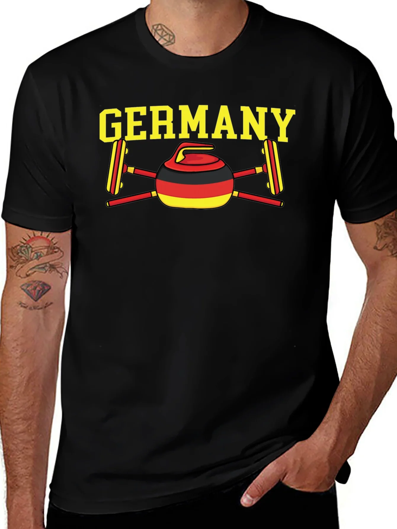 Germany Curling Flag T-Shirt