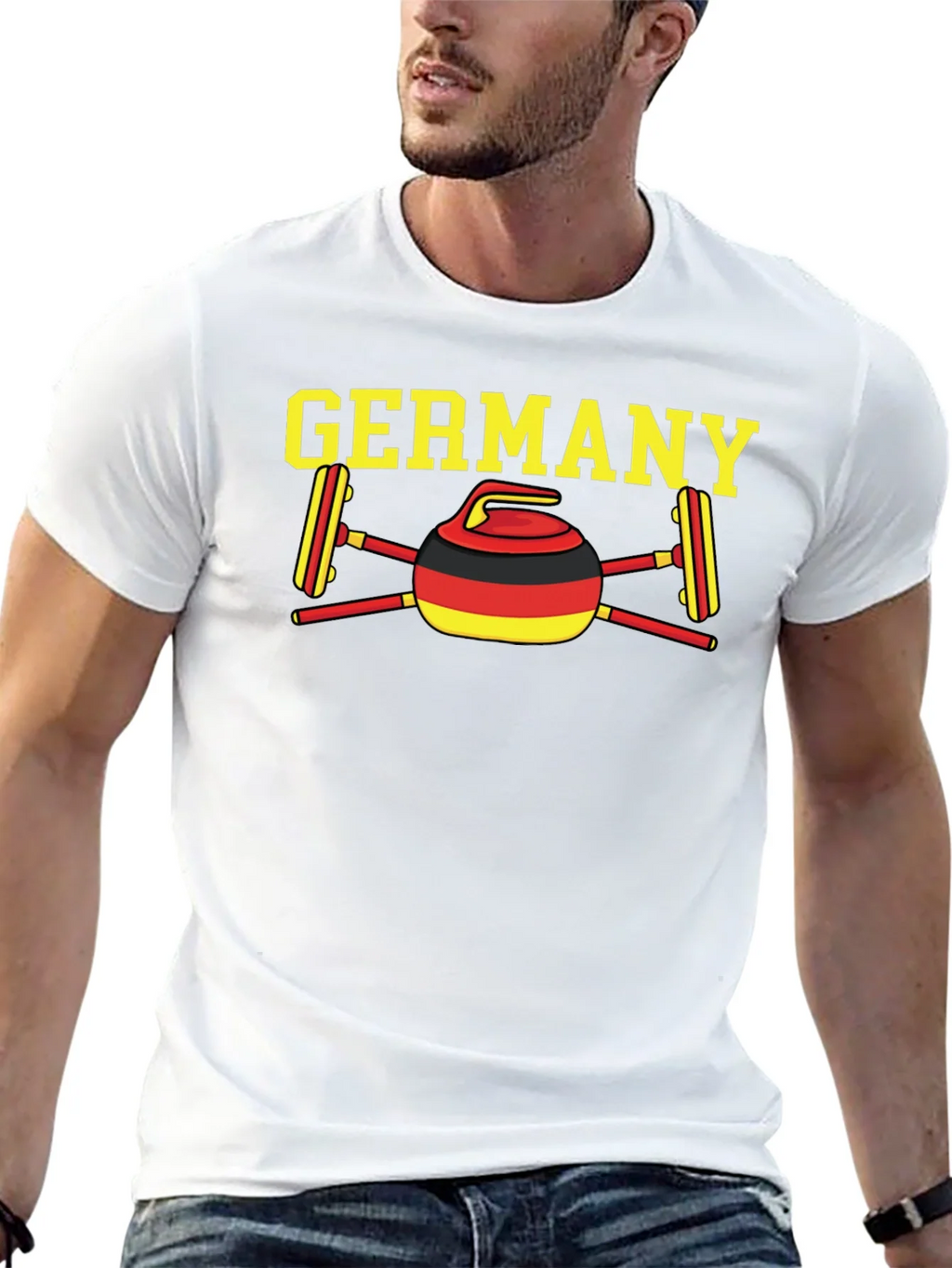 Germany Curling Flag T-Shirt