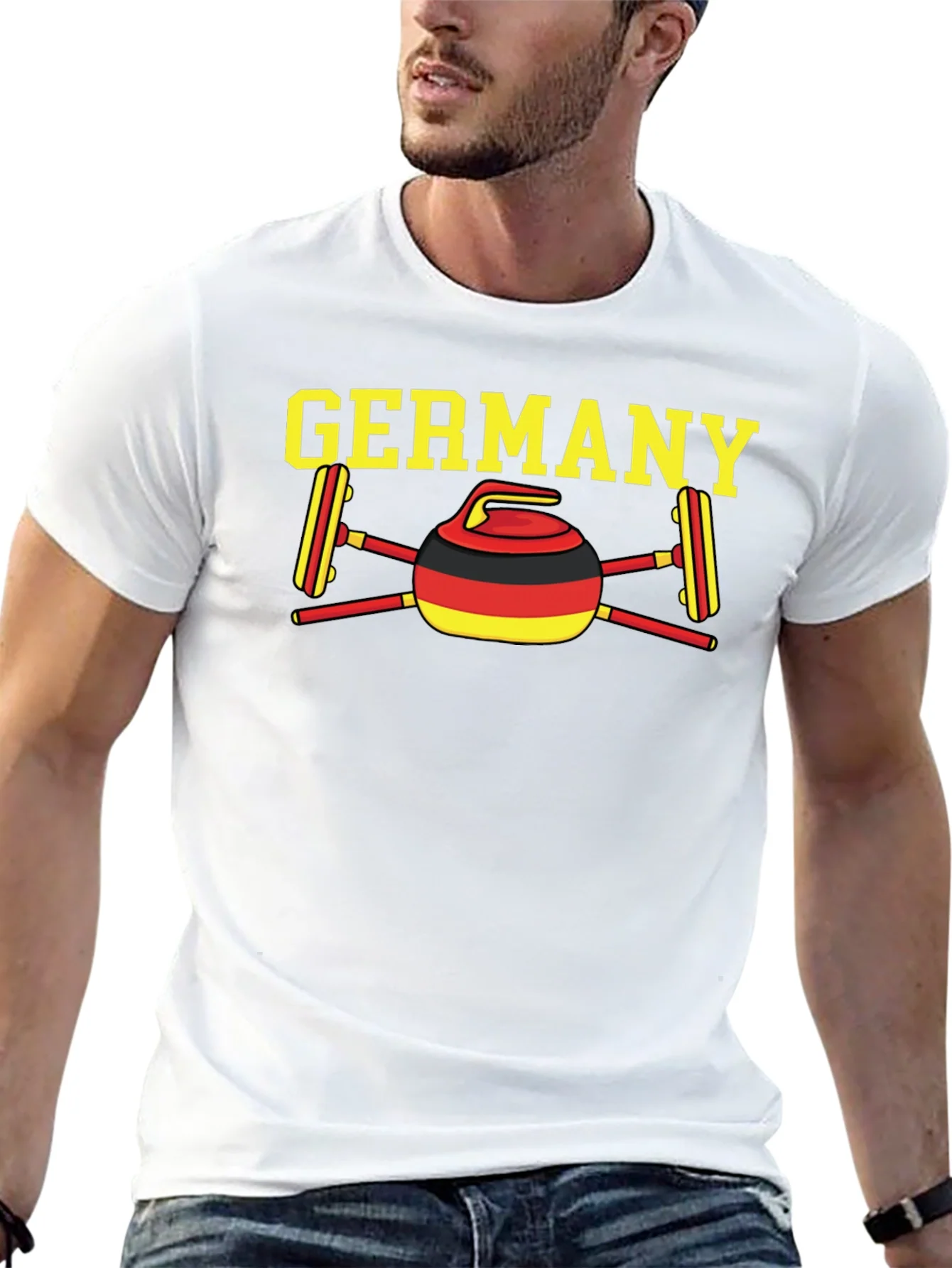 Germany Curling Flag T-Shirt