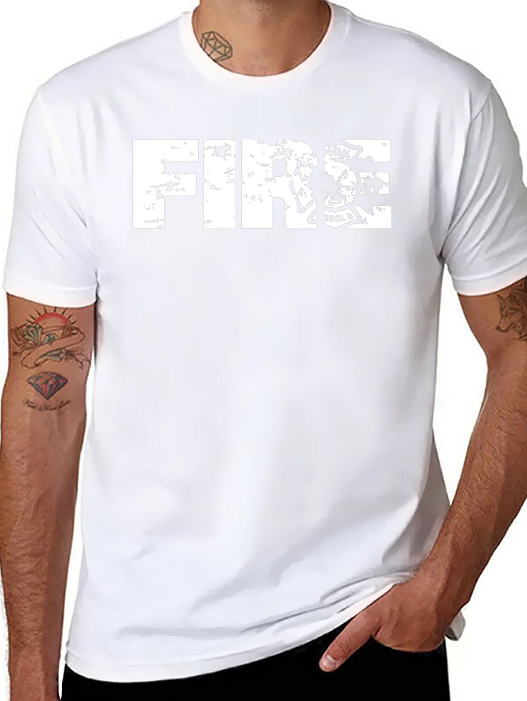 Fire Rescue T-Shirt - Black Cotton Tee