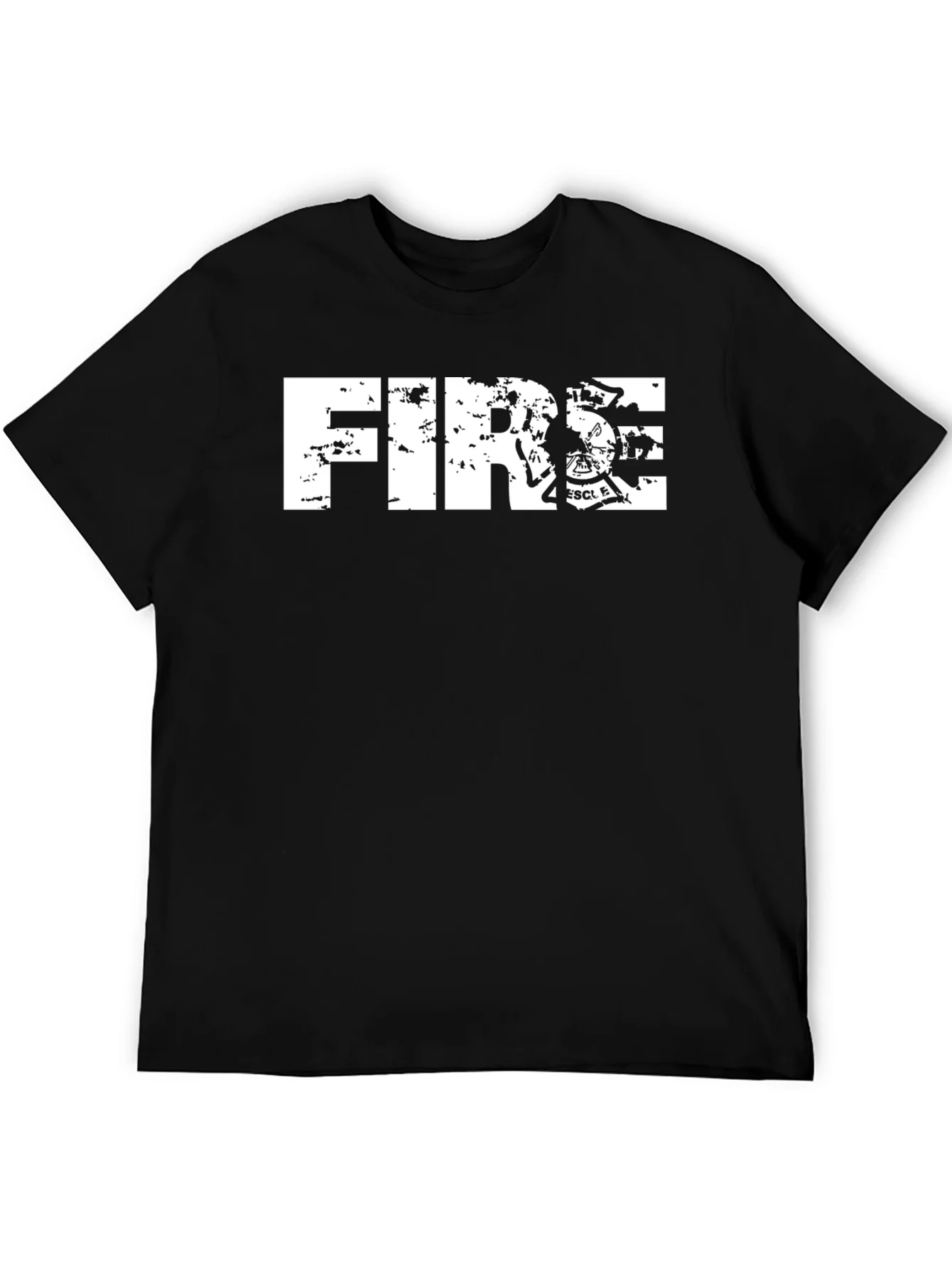 Fire Rescue T-Shirt - Black Cotton Tee