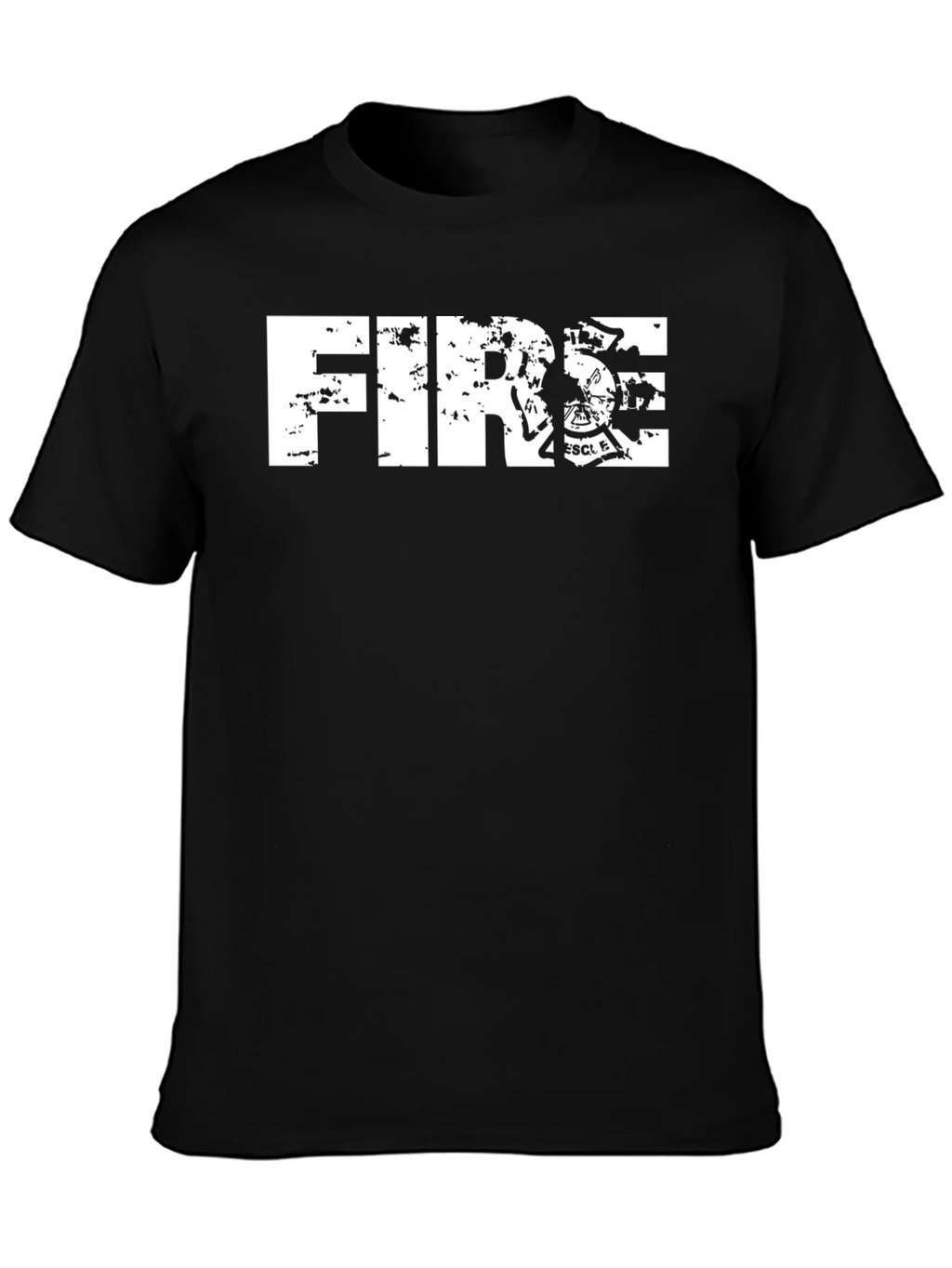 Fire Rescue T-Shirt - Black Cotton Tee
