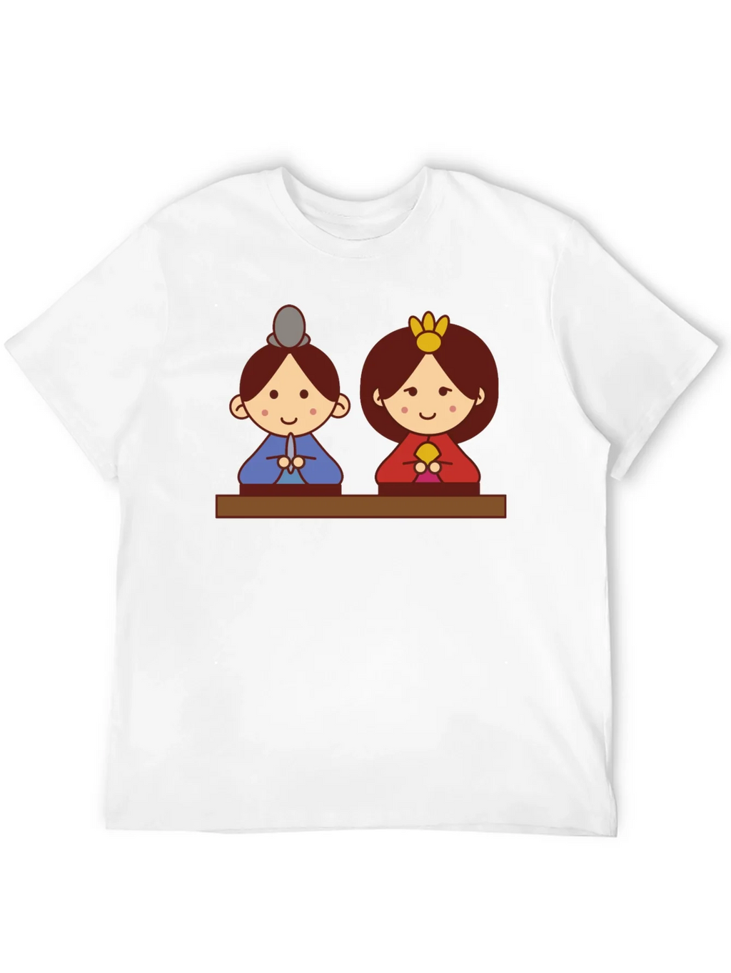 Hinamatsuri Dolls Graphic Tee - Black Cotton
