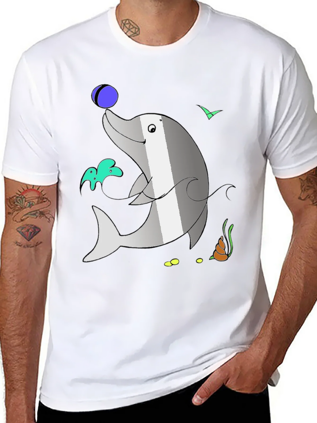Dolphin Ball T-Shirt - Fun Aquatic Design