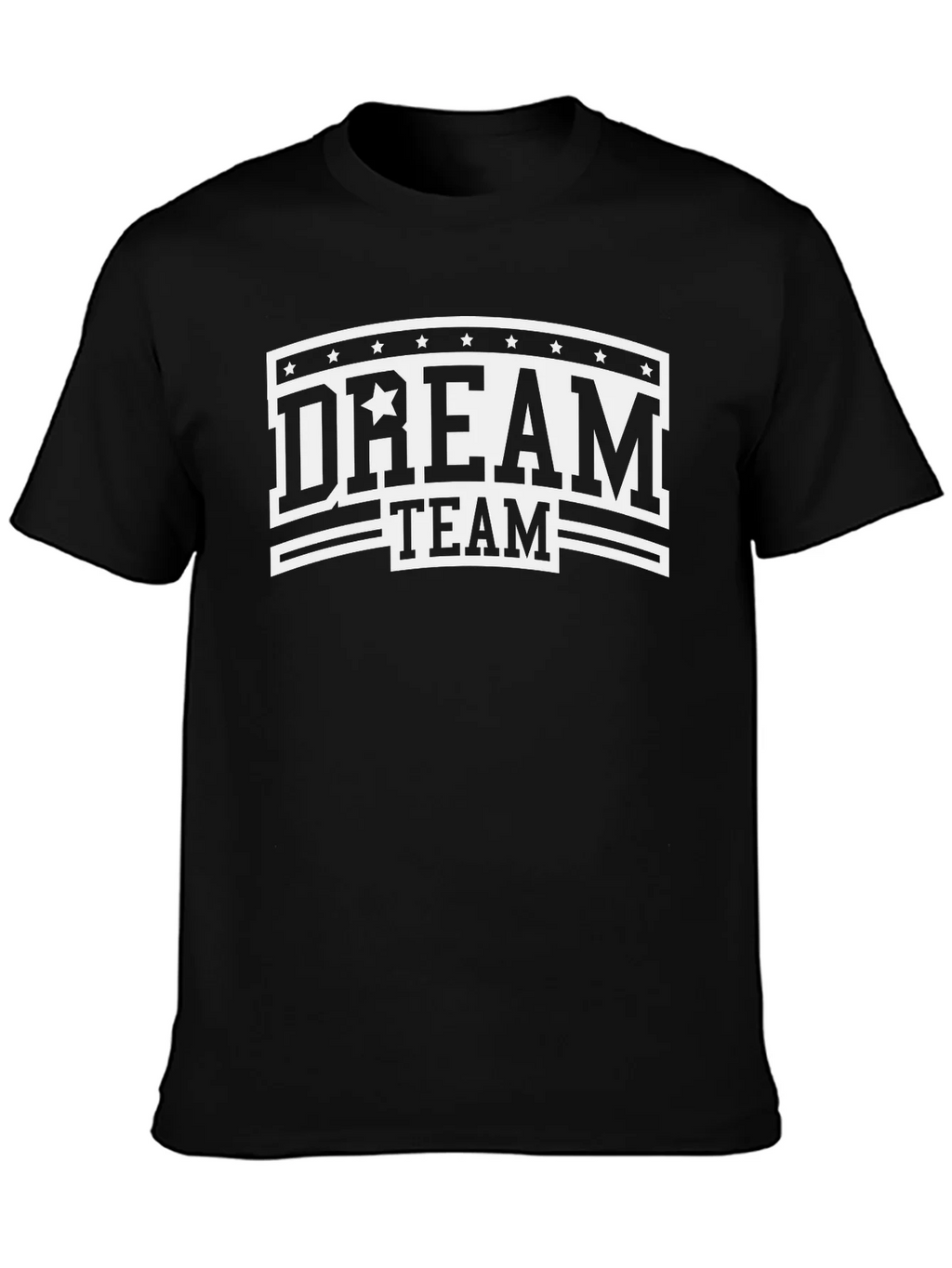 Dream Team Graphic Print Black T-Shirt