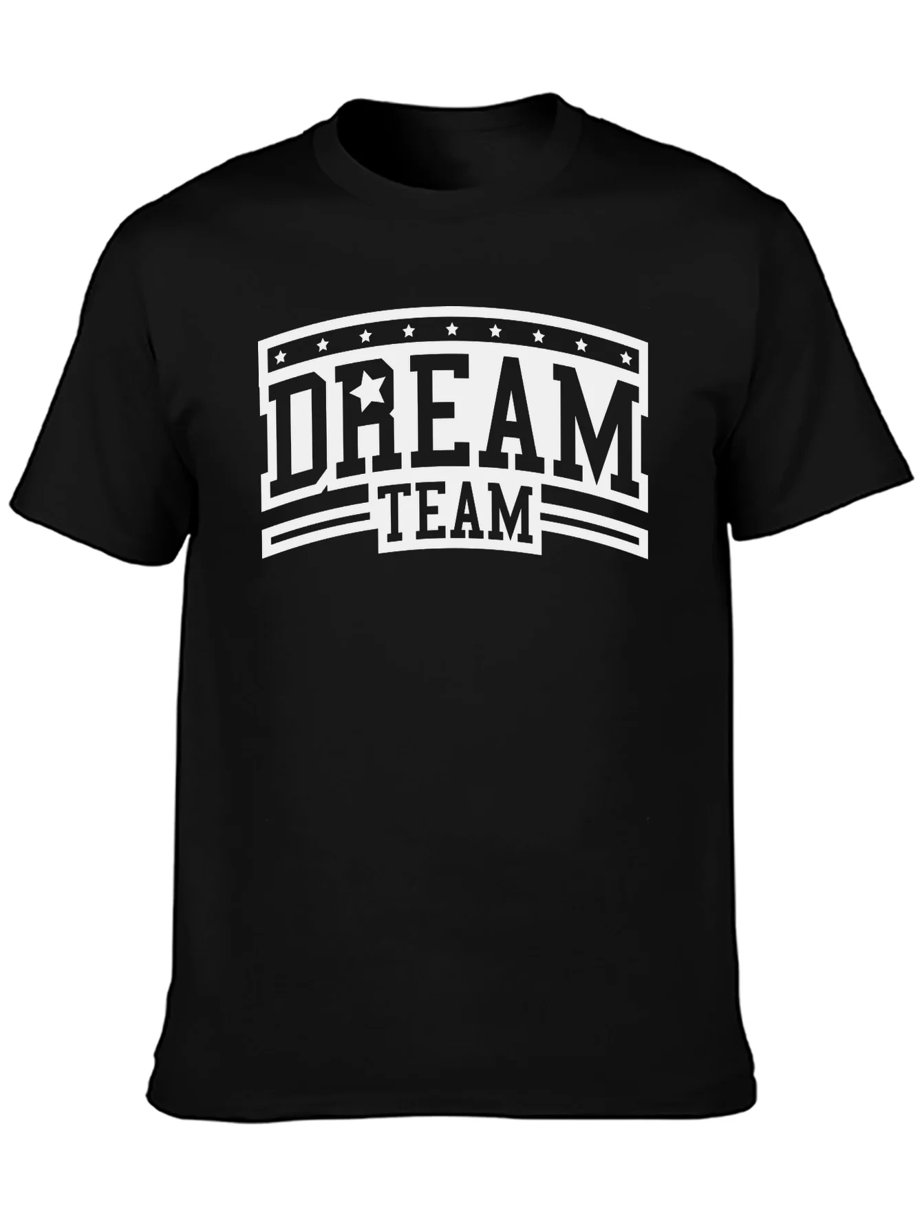 Dream Team Graphic Print Black T-Shirt