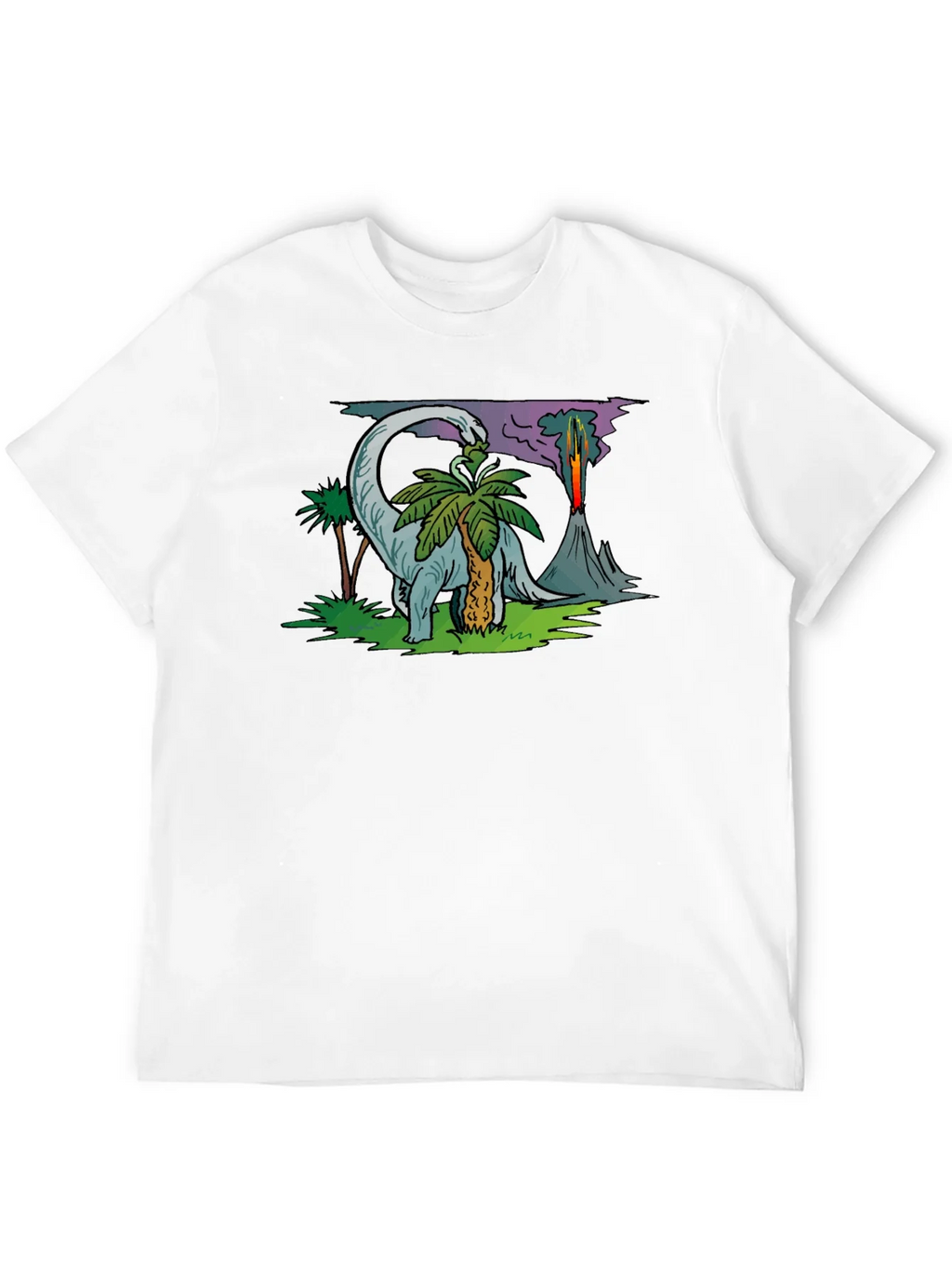 Dinosaur Volcano T-Shirt - Prehistoric Style
