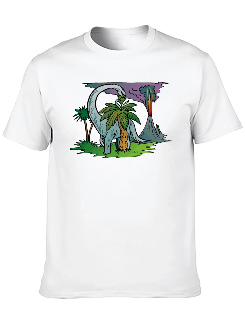 Dinosaur Volcano T-Shirt - Prehistoric Style