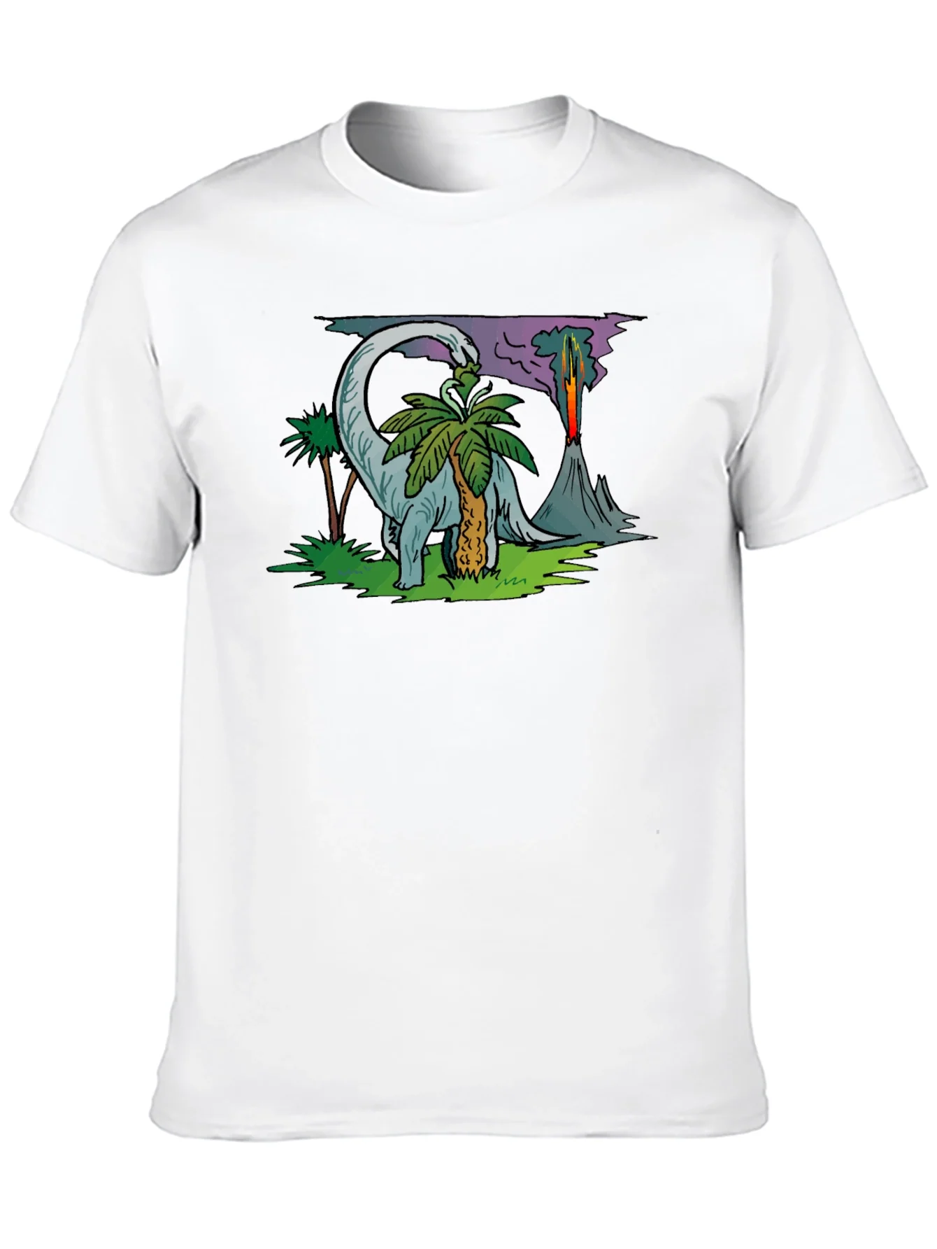 Dinosaur Volcano T-Shirt - Prehistoric Style