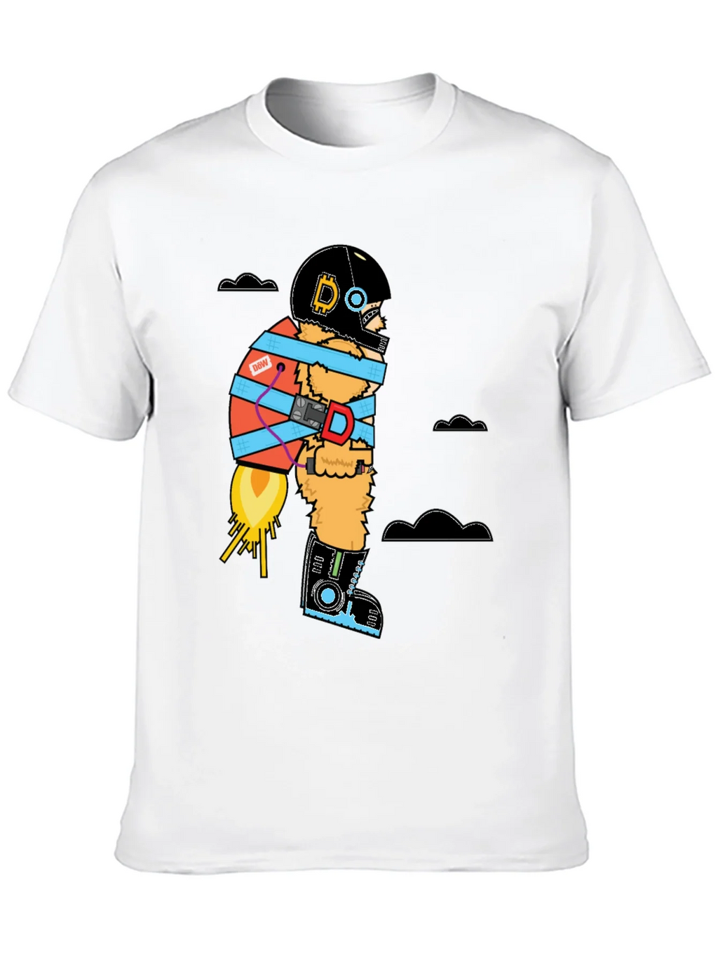 Bitcoin Rocket Man T-Shirt - Crypto to the Moon!