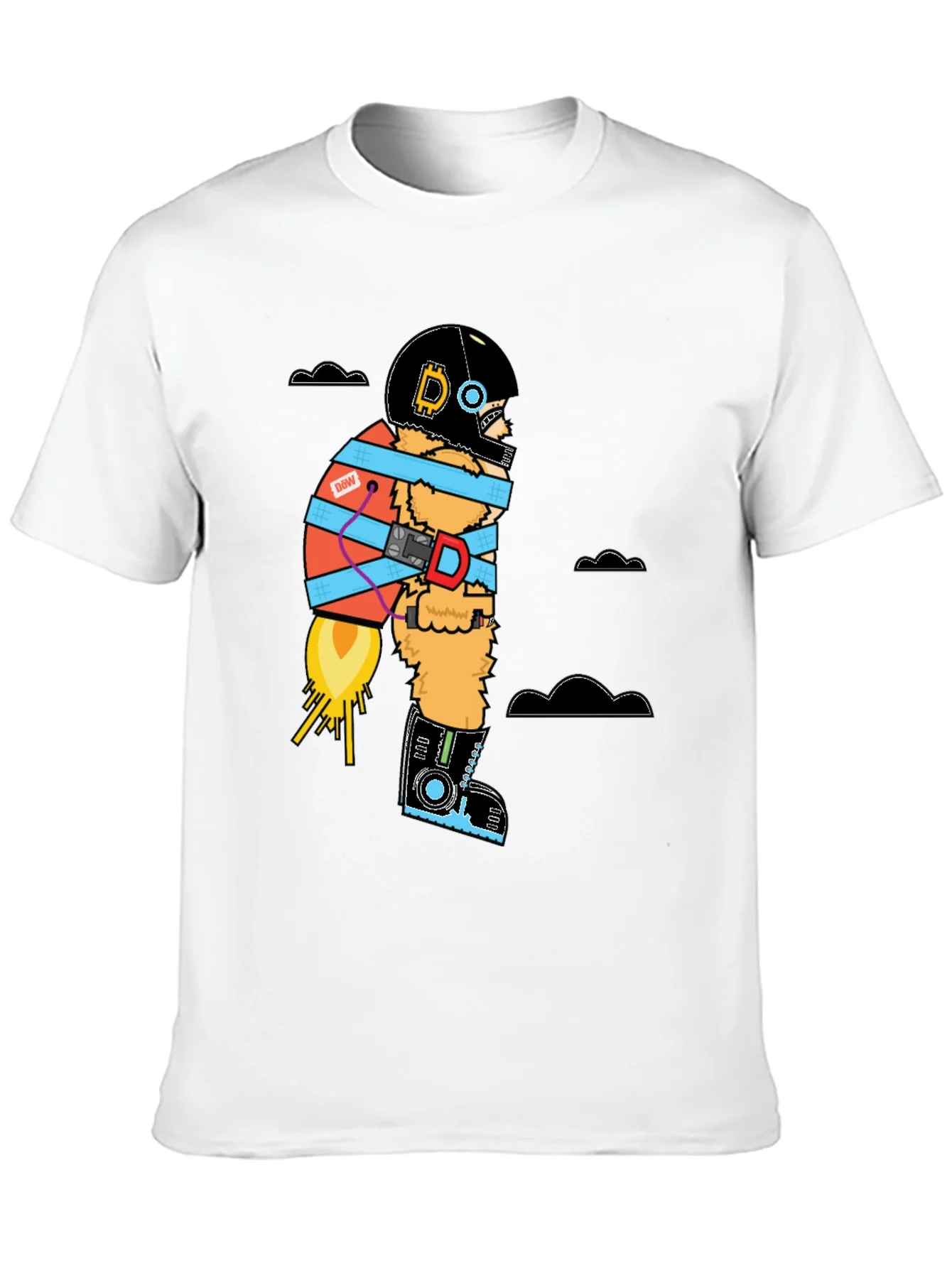 Bitcoin Rocket Man T-Shirt - Crypto to the Moon!