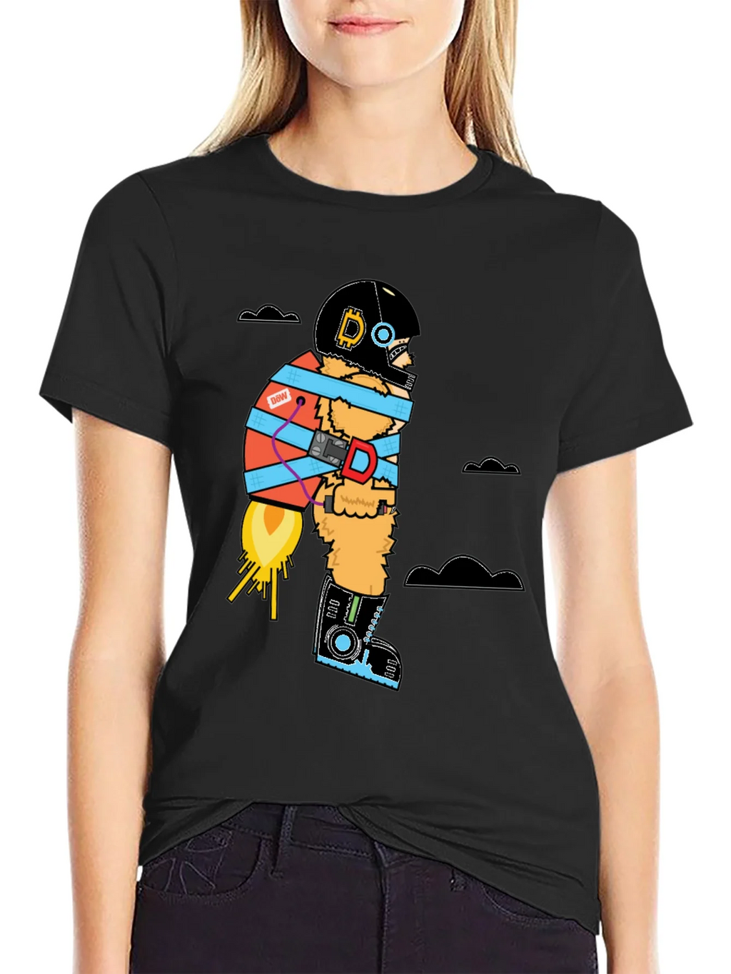 Bitcoin Rocket Man T-Shirt - Crypto to the Moon!