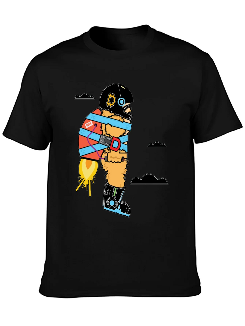 Bitcoin Rocket Man T-Shirt - Crypto to the Moon!