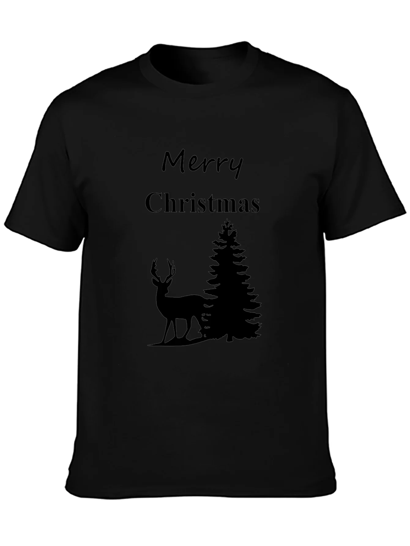 Merry Christmas Deer Graphic T-Shirt