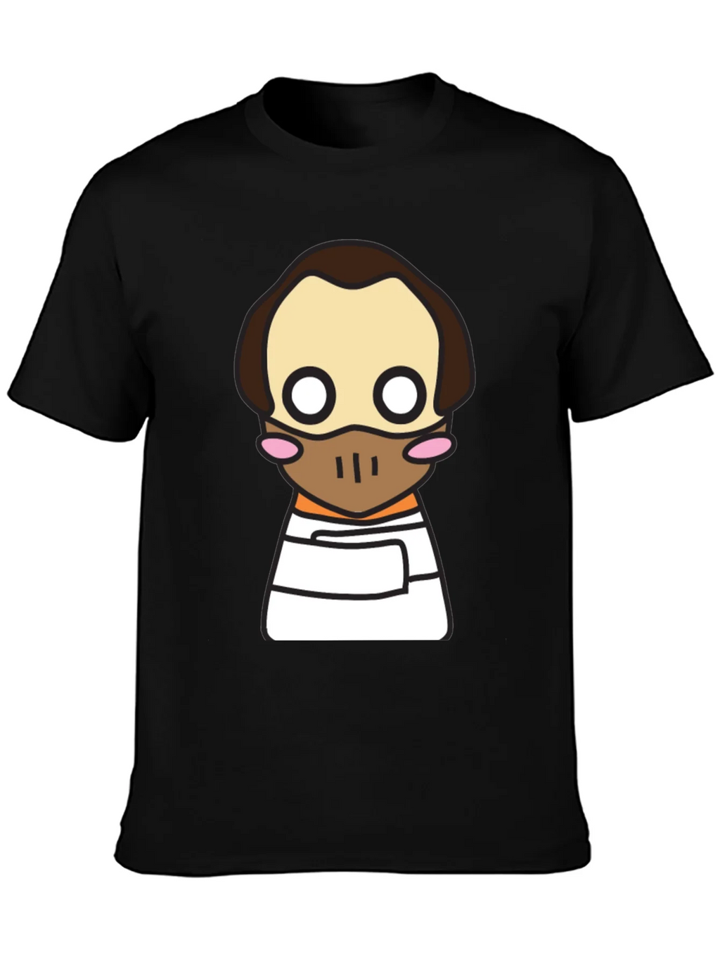 Hannibal Lecter Kawaii T-Shirt - Black Graphic Tee