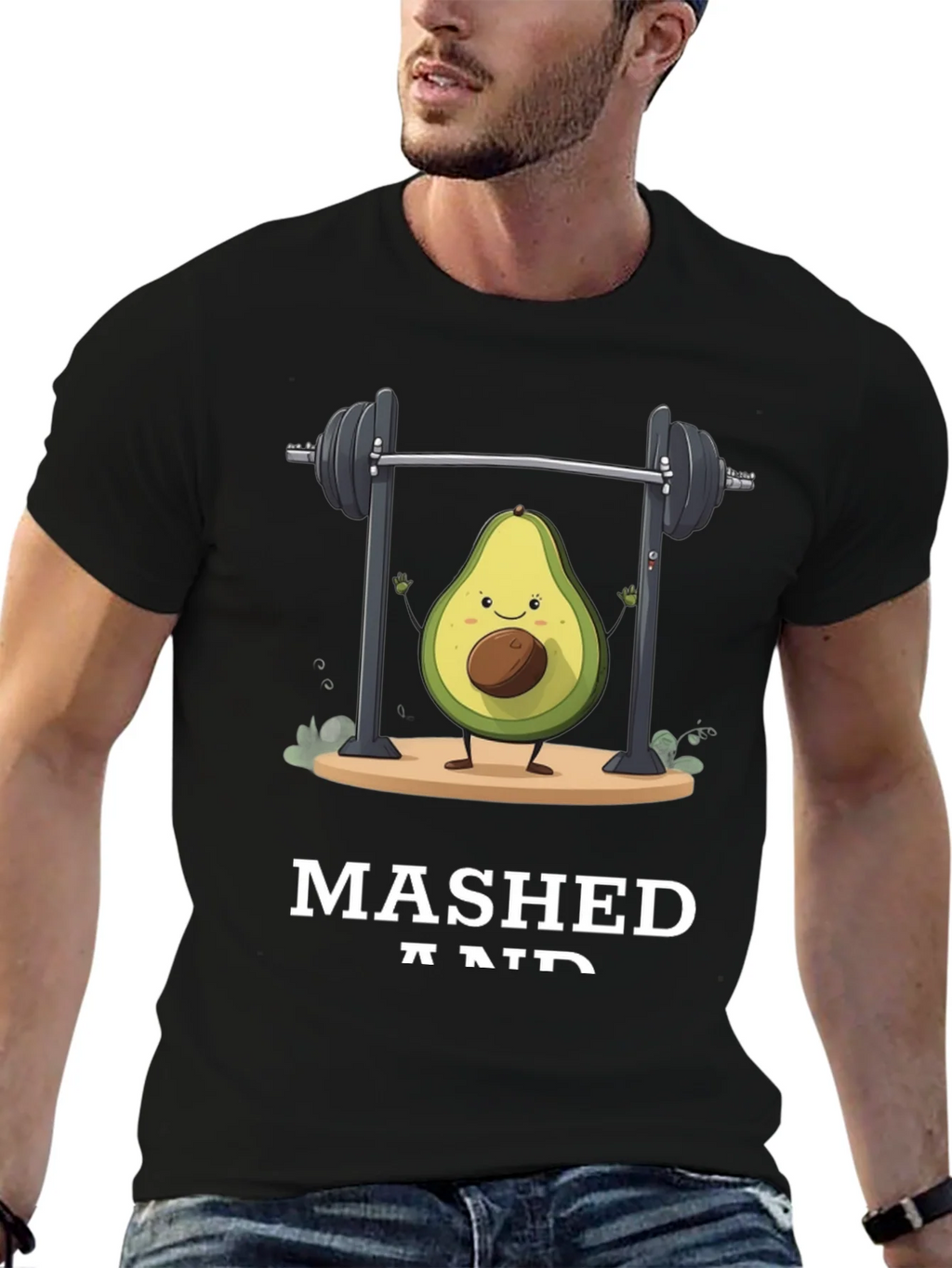 Mashed and Ripped Avocado Gym T-Shirt