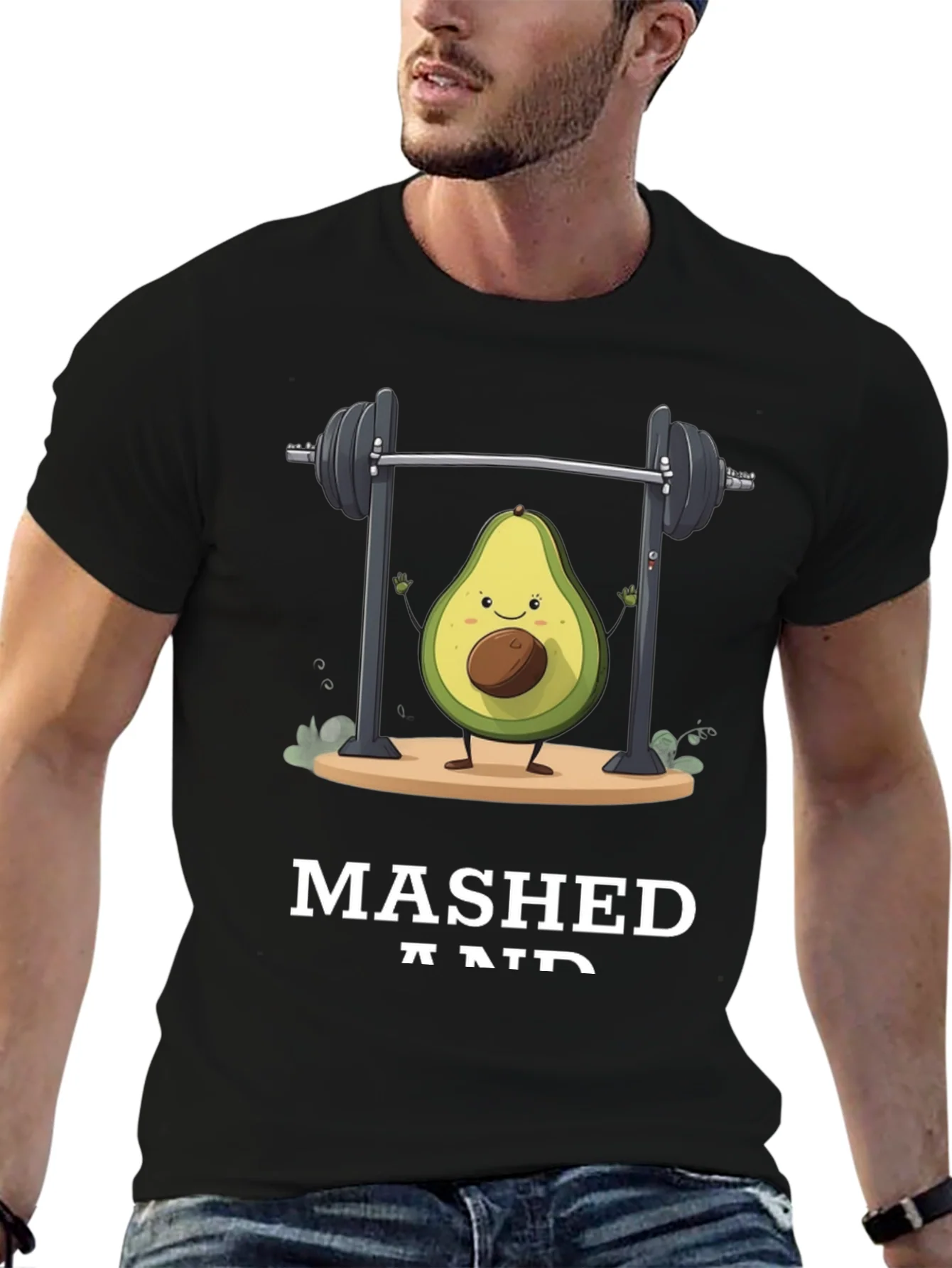 Mashed and Ripped Avocado Gym T-Shirt