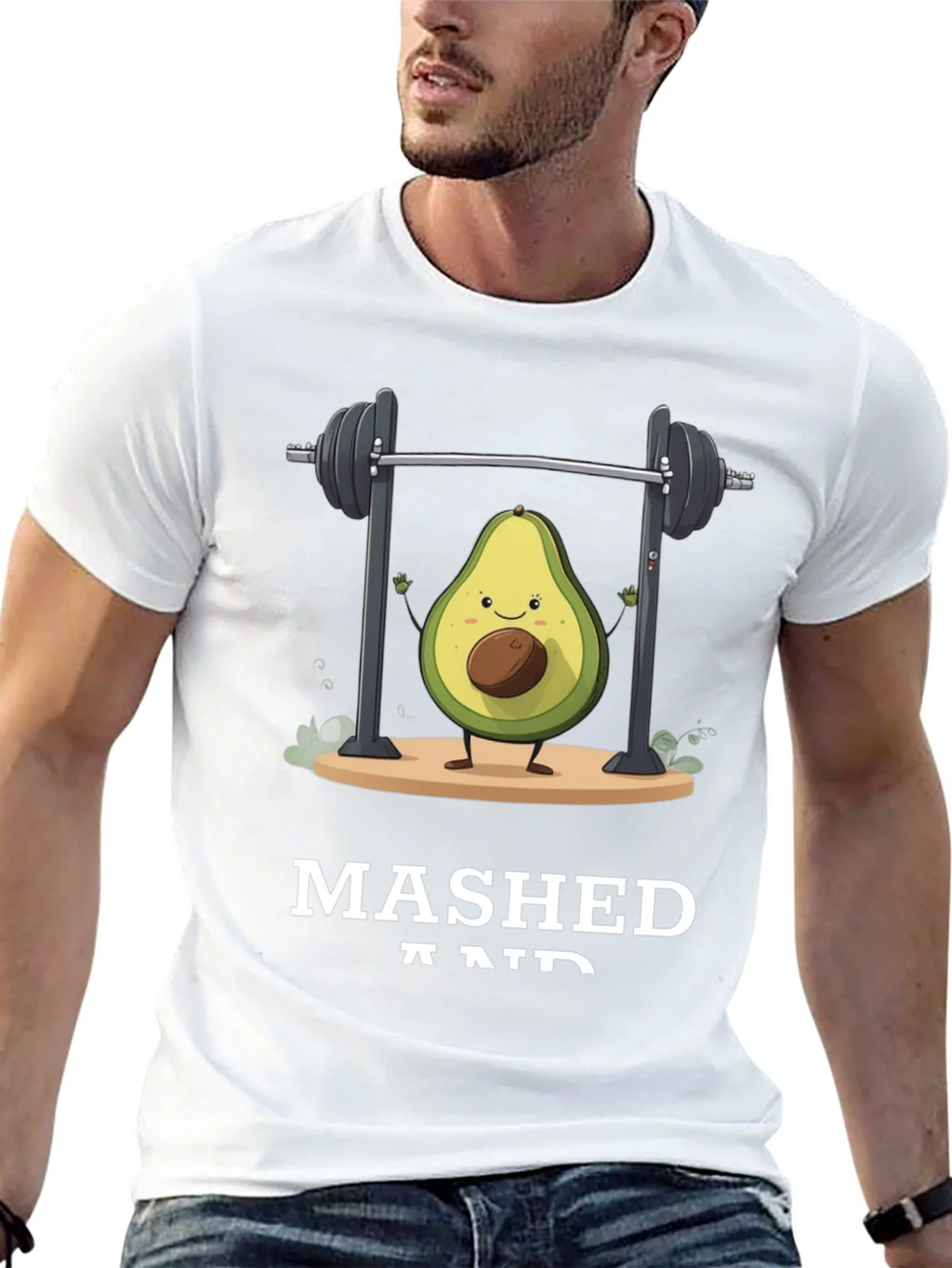 Mashed and Ripped Avocado Gym T-Shirt
