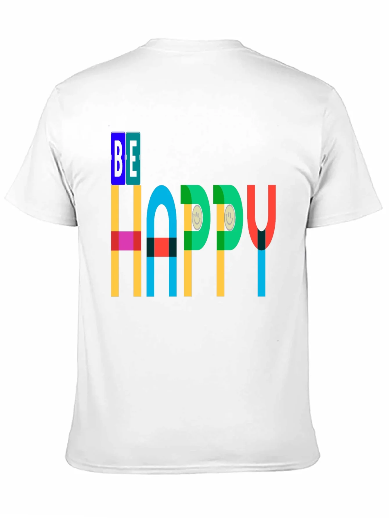 Be Happy Graphic Tee - Colorful Positive Vibes T-Shirt