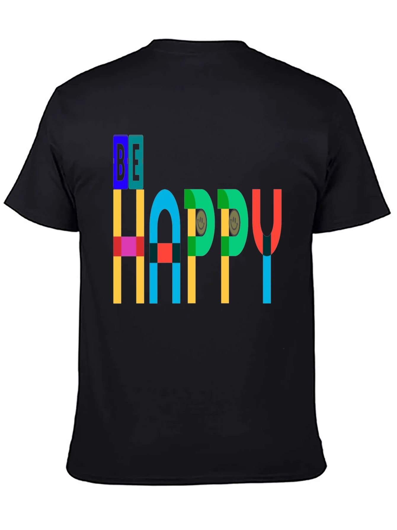 Be Happy Graphic Tee - Colorful Positive Vibes T-Shirt