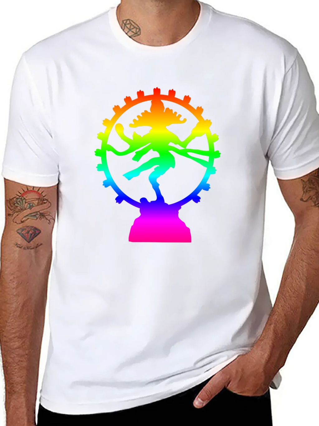 Rainbow Shiva T-Shirt - Spiritual Graphic Tee