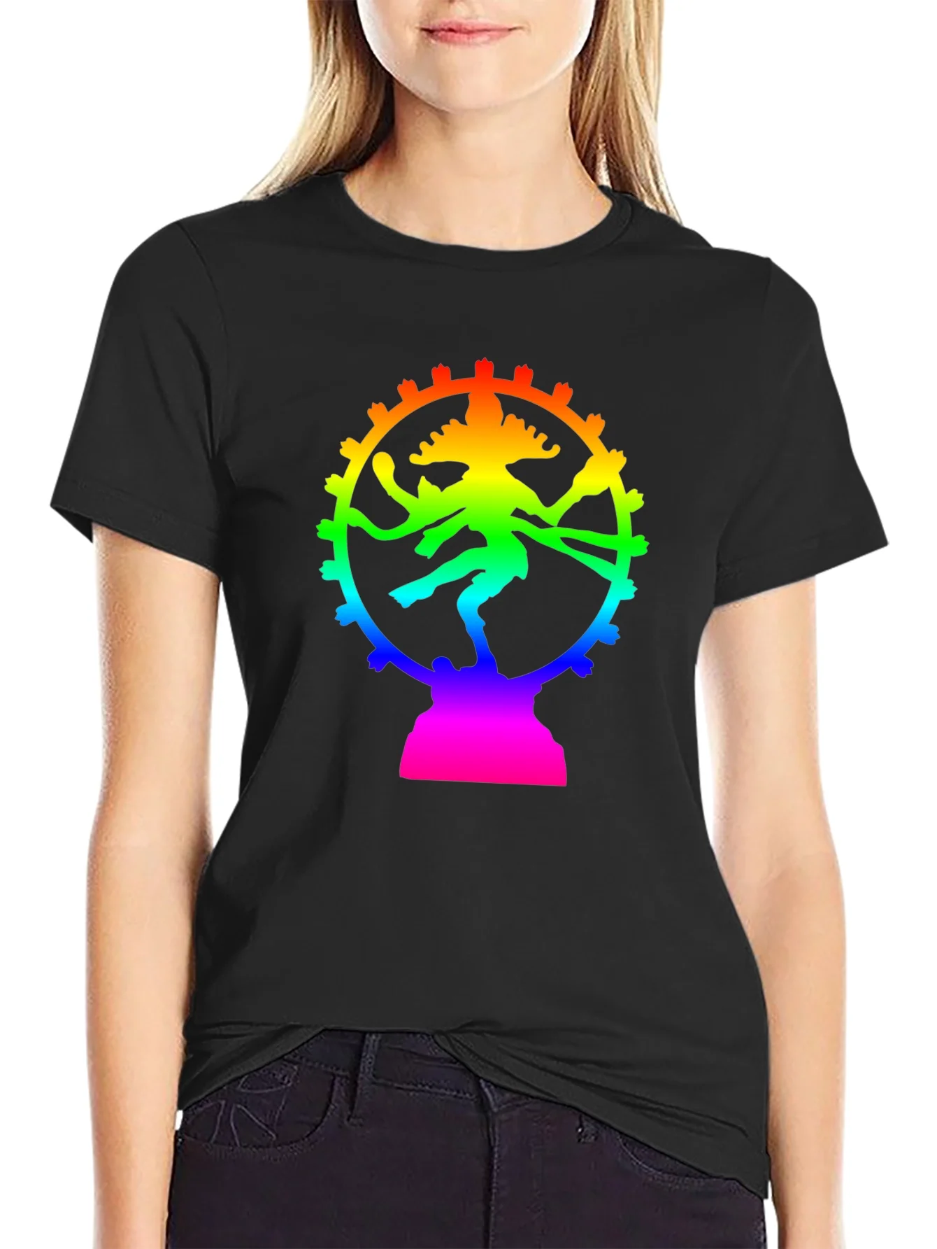 Rainbow Shiva T-Shirt - Spiritual Graphic Tee