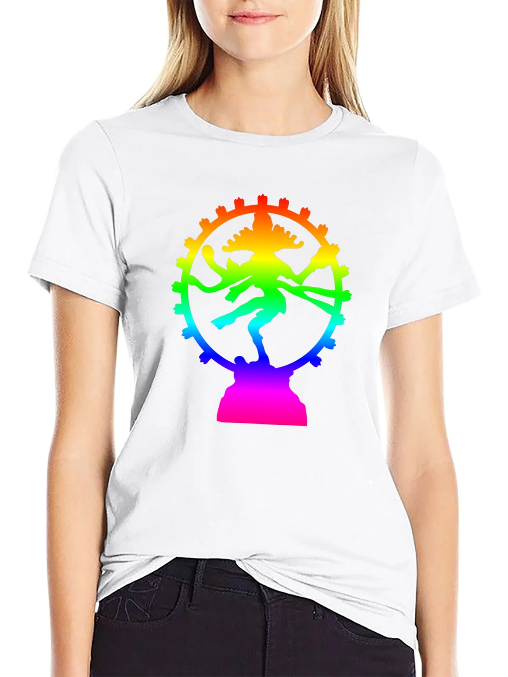 Rainbow Shiva T-Shirt - Spiritual Graphic Tee
