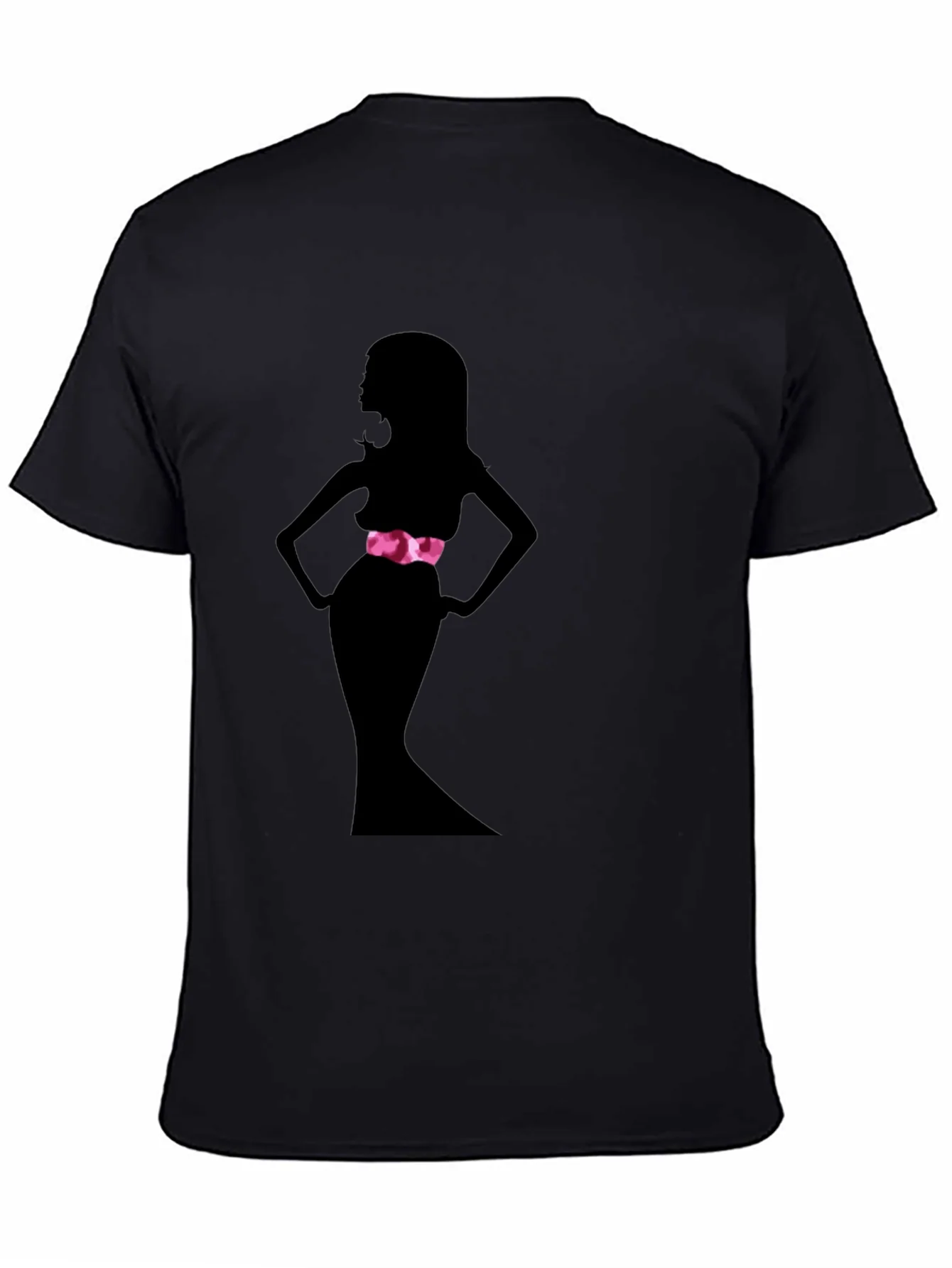 Silhouette Woman Black Tee - Stylish Graphic Print