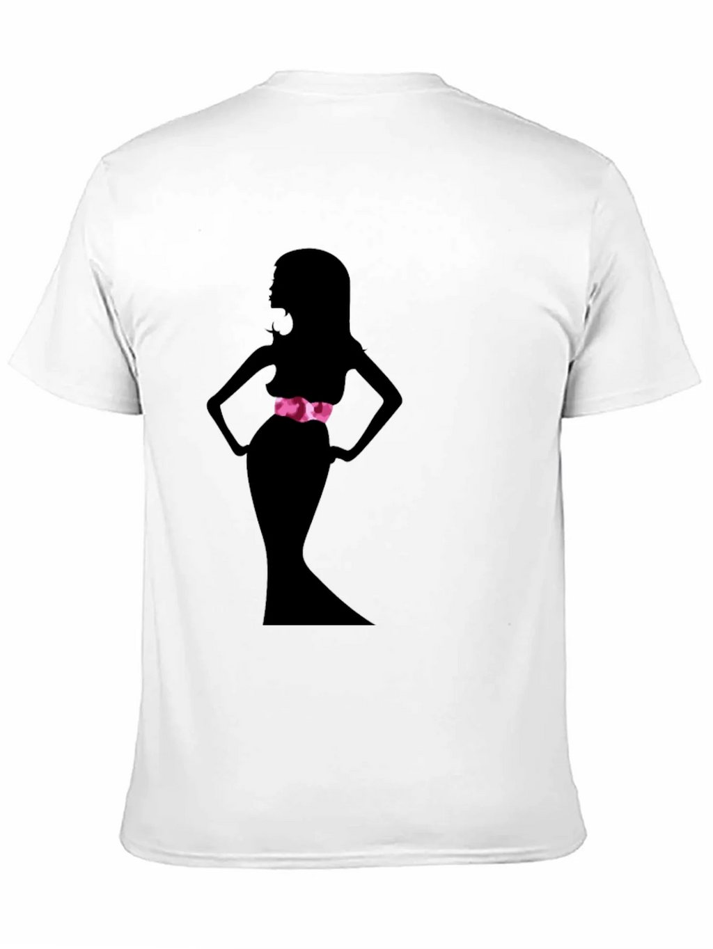 Silhouette Woman Black Tee - Stylish Graphic Print