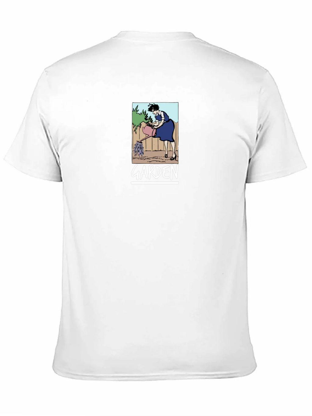 Garden Cartoon Graphic T-Shirt Black