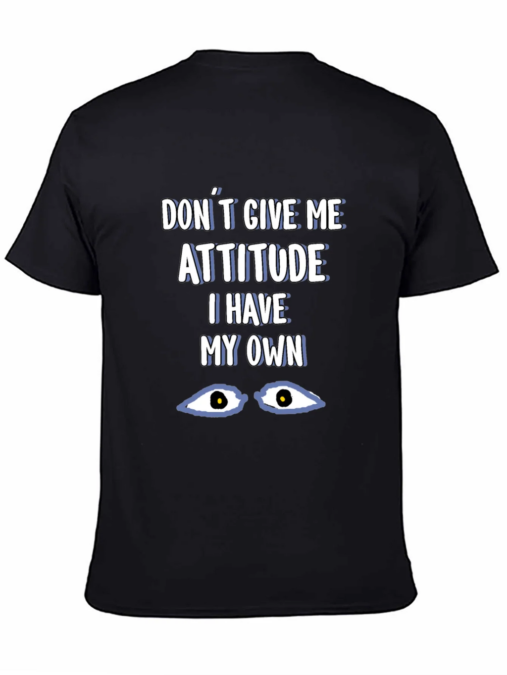 Attitude Graphic Tee - Black Cotton Blend