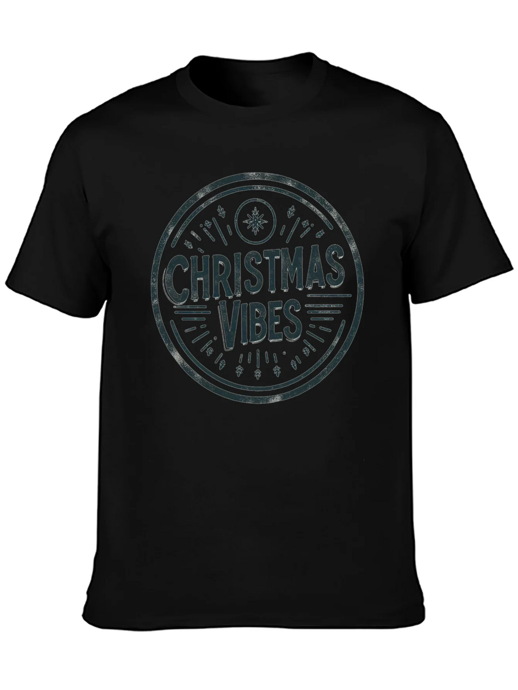 Christmas Vibes Graphic Tee - Holiday Season Shirt