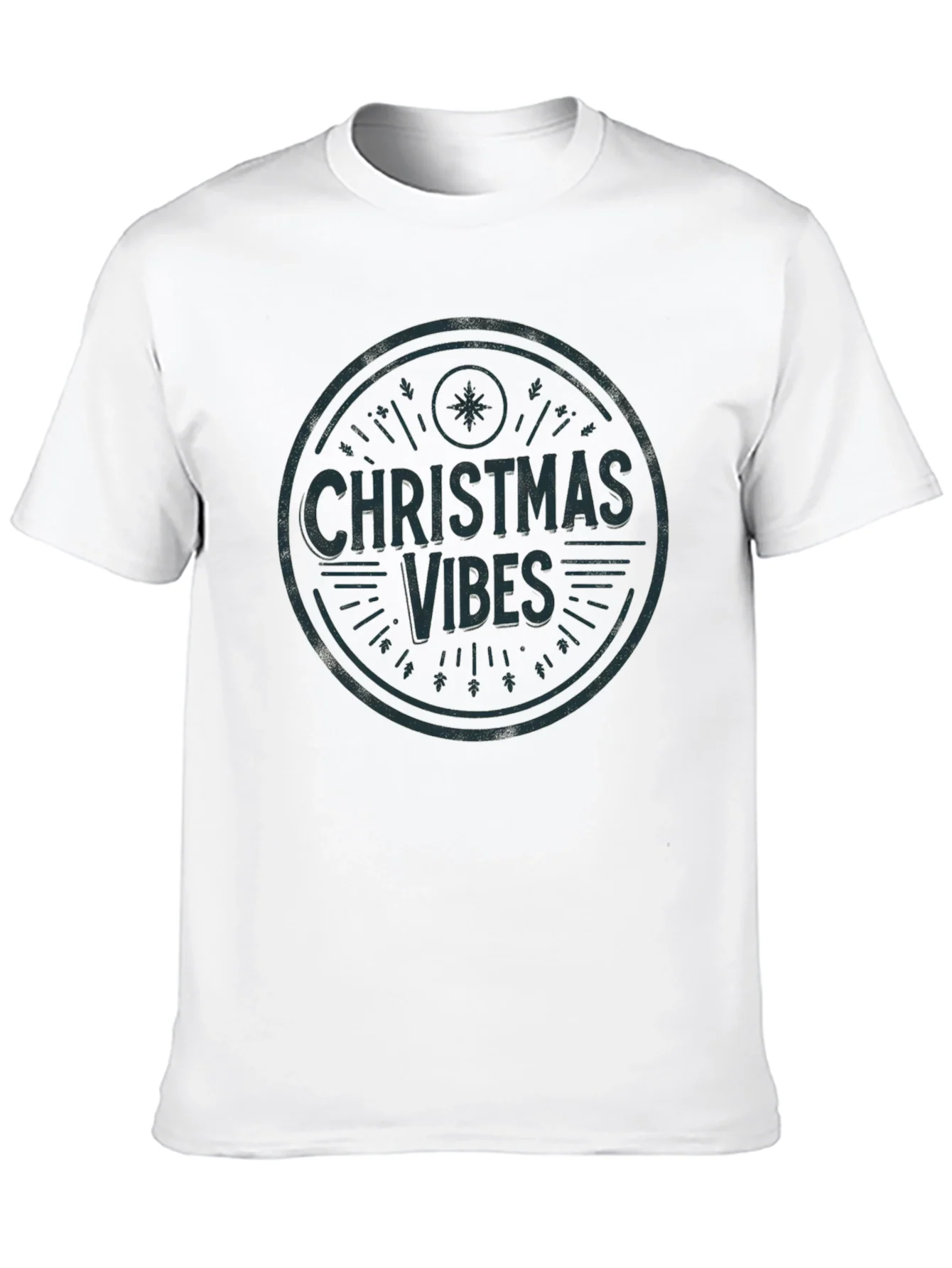 Christmas Vibes Graphic Tee - Holiday Season Shirt