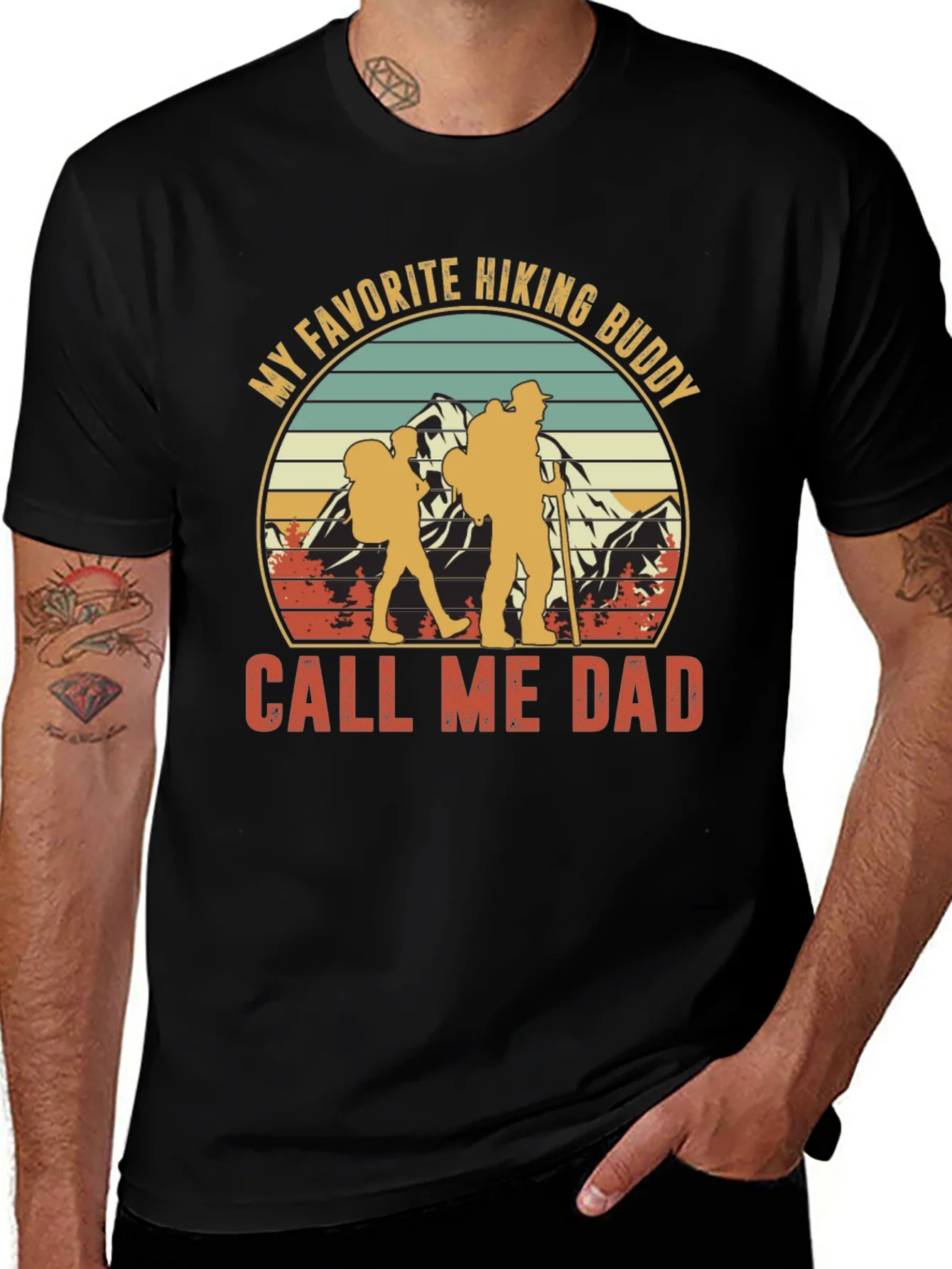 Hiking Buddy Dad T-Shirt