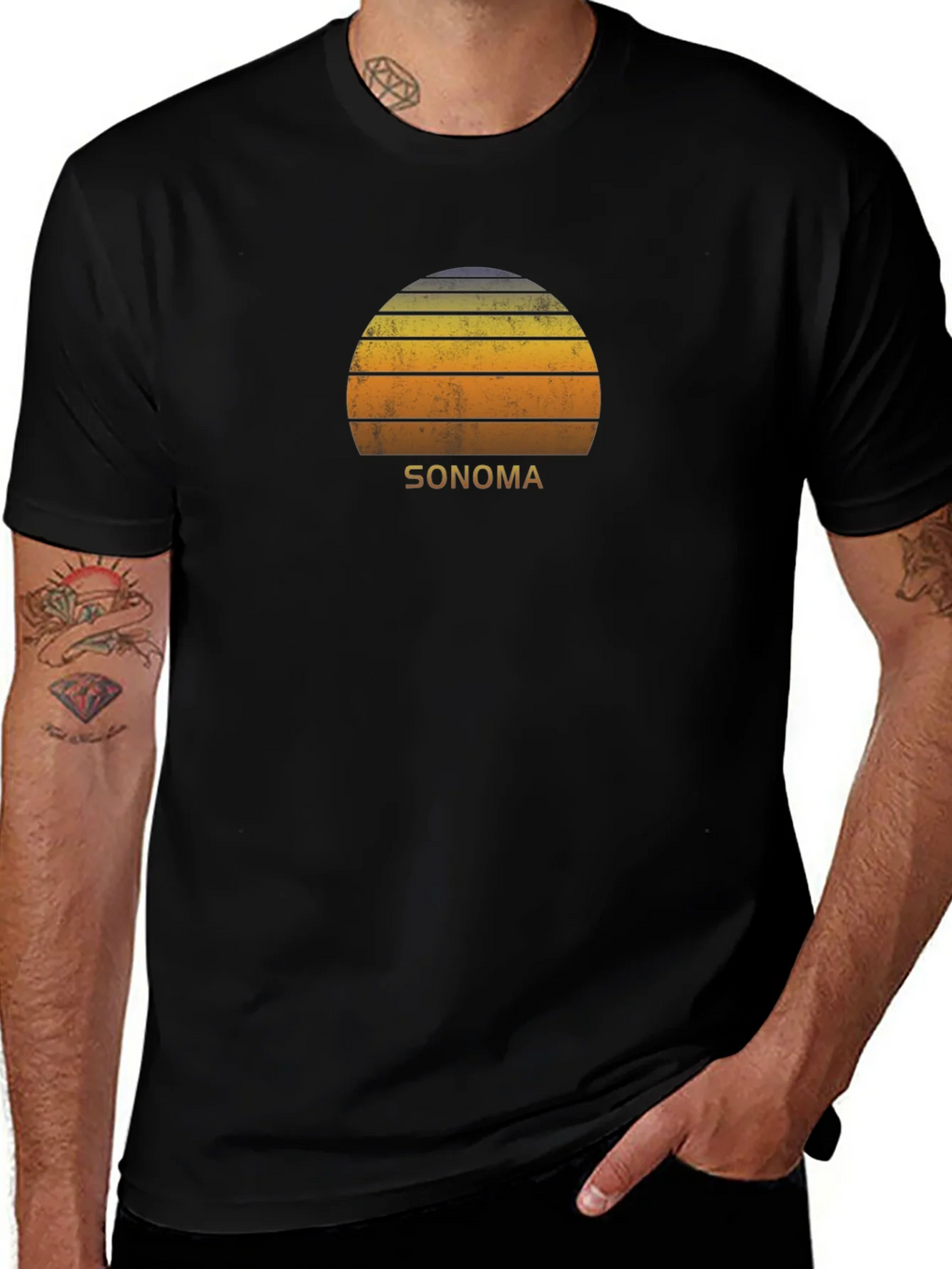 Sonoma Sunset Graphic T-Shirt - Retro Style