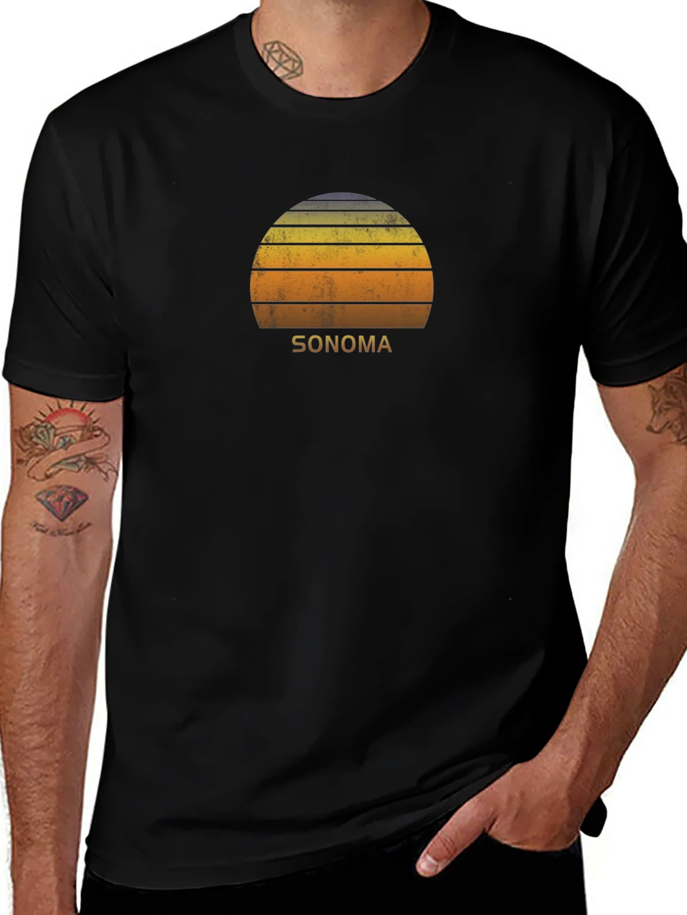 Sonoma Sunset Graphic T-Shirt - Retro Style