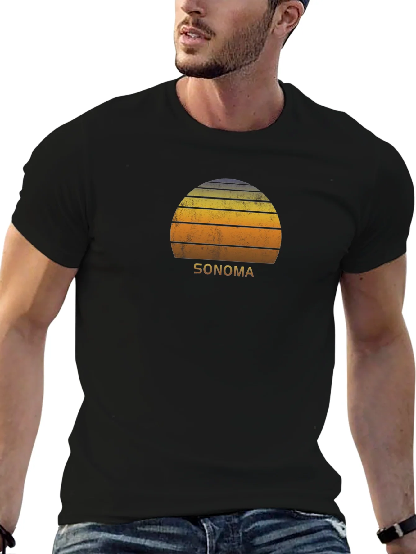 Sonoma Sunset Graphic T-Shirt - Retro Style
