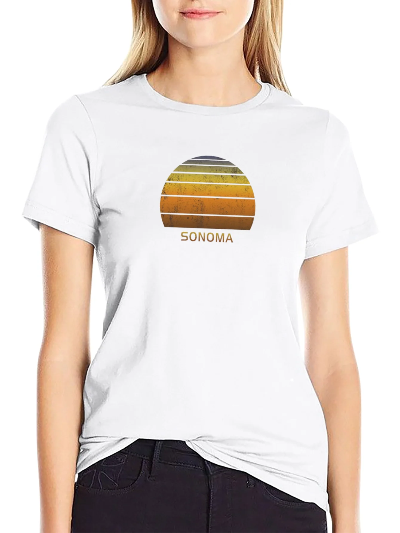 Sonoma Sunset Graphic T-Shirt - Retro Style
