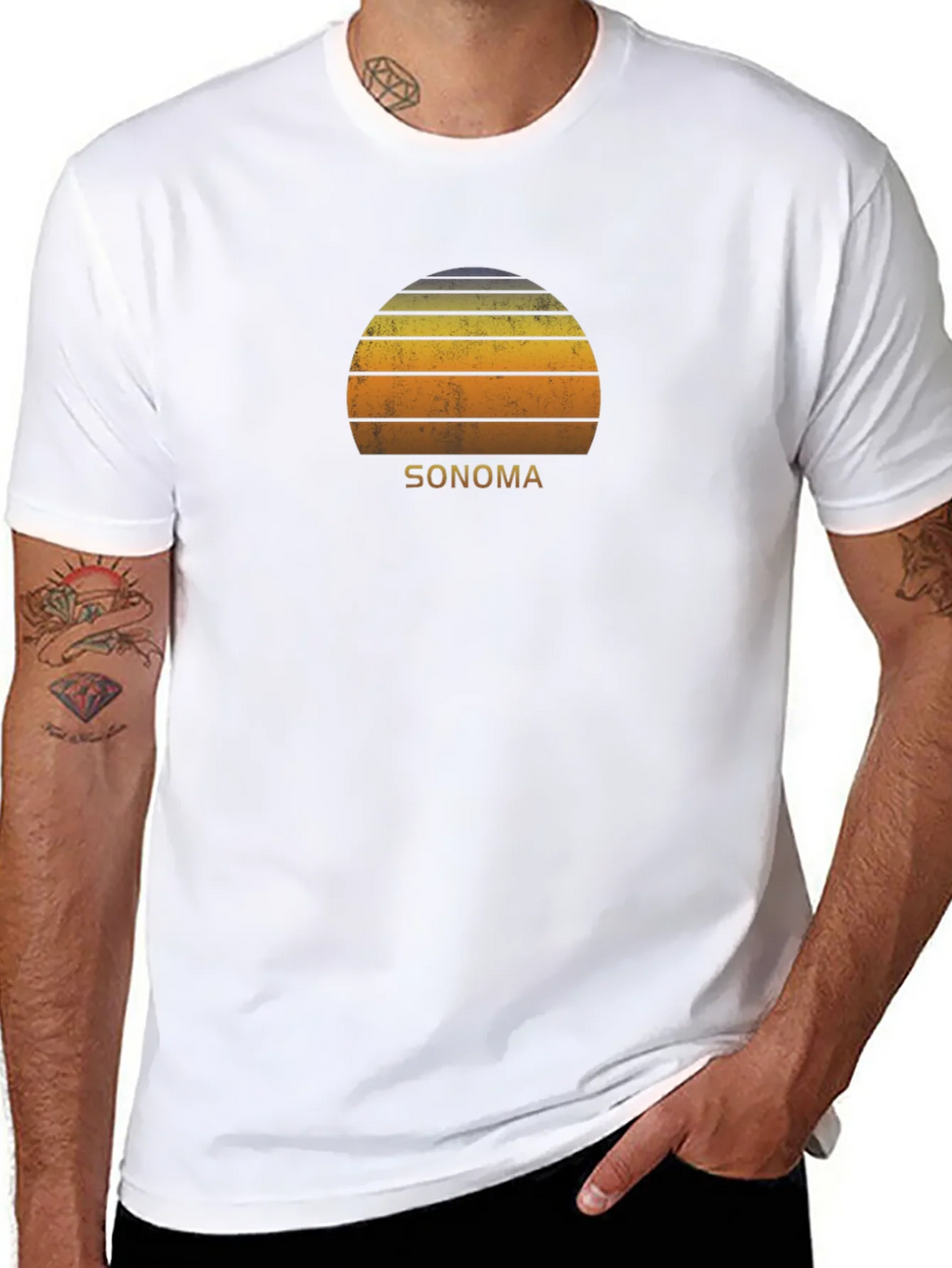 Sonoma Sunset Graphic T-Shirt - Retro Style