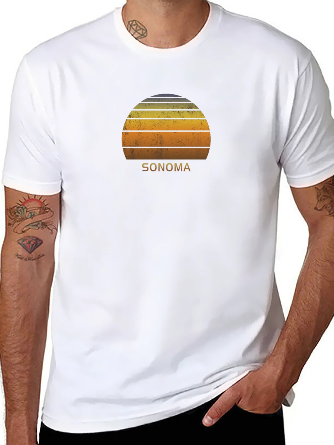 Sonoma Sunset Graphic T-Shirt - Retro Style