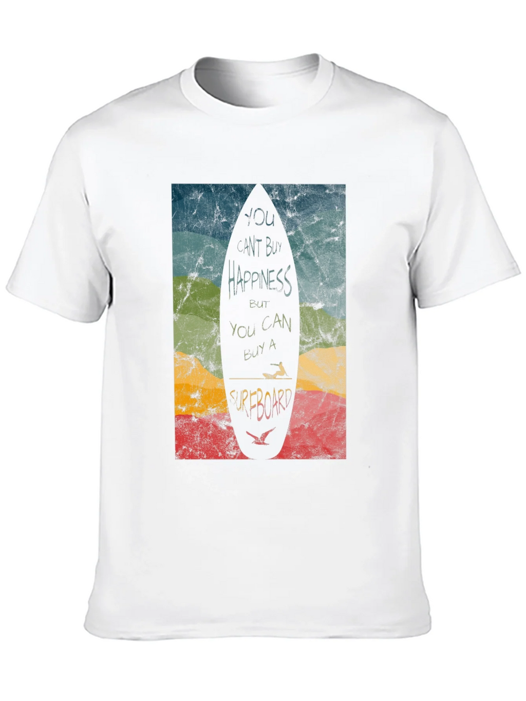 Surfboard Happiness Graphic T-Shirt