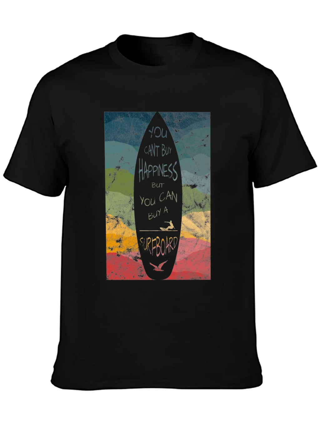 Surfboard Happiness Graphic T-Shirt