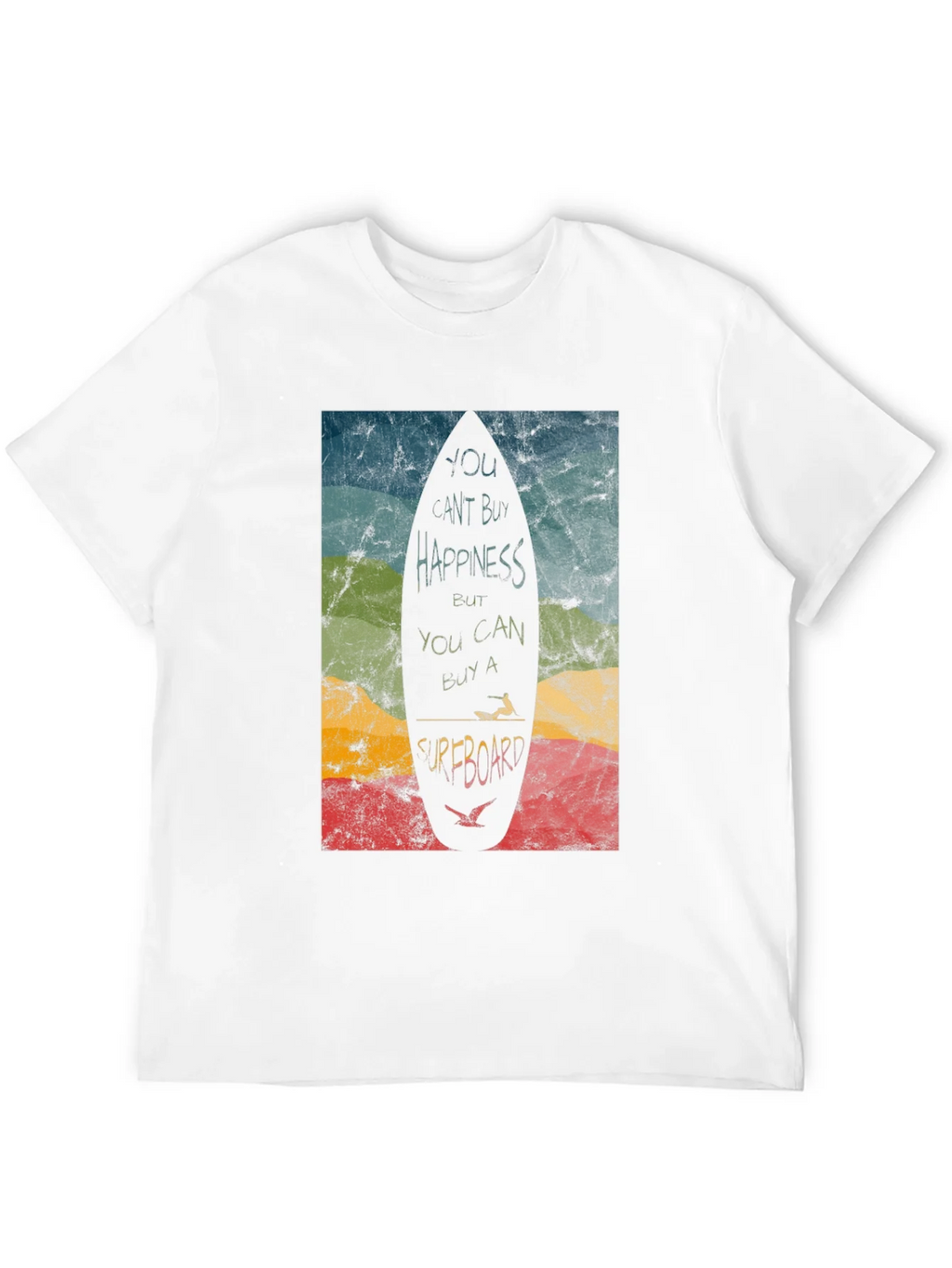 Surfboard Happiness Graphic T-Shirt