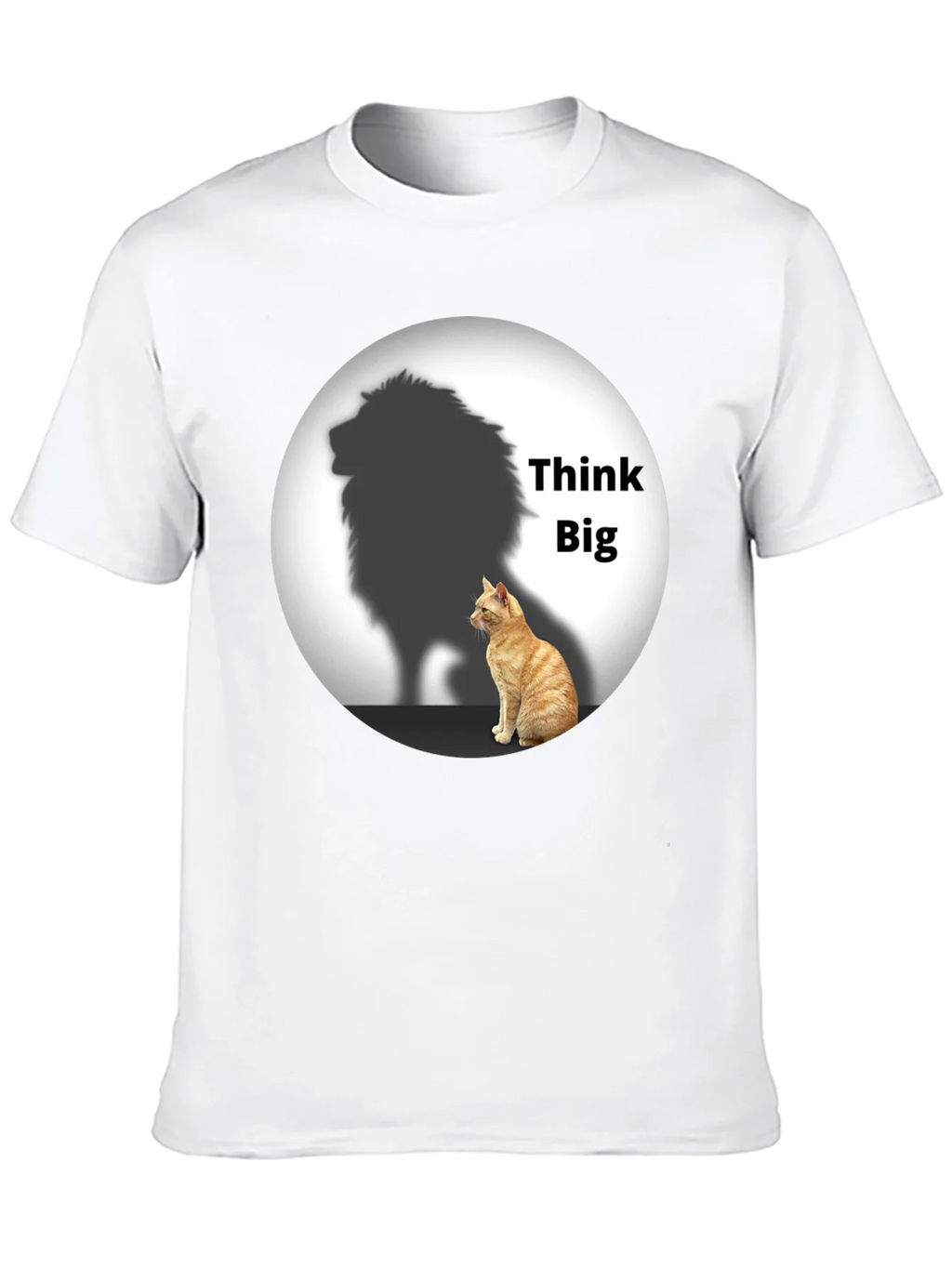 Think Big Cat Lion Shadow T-Shirt